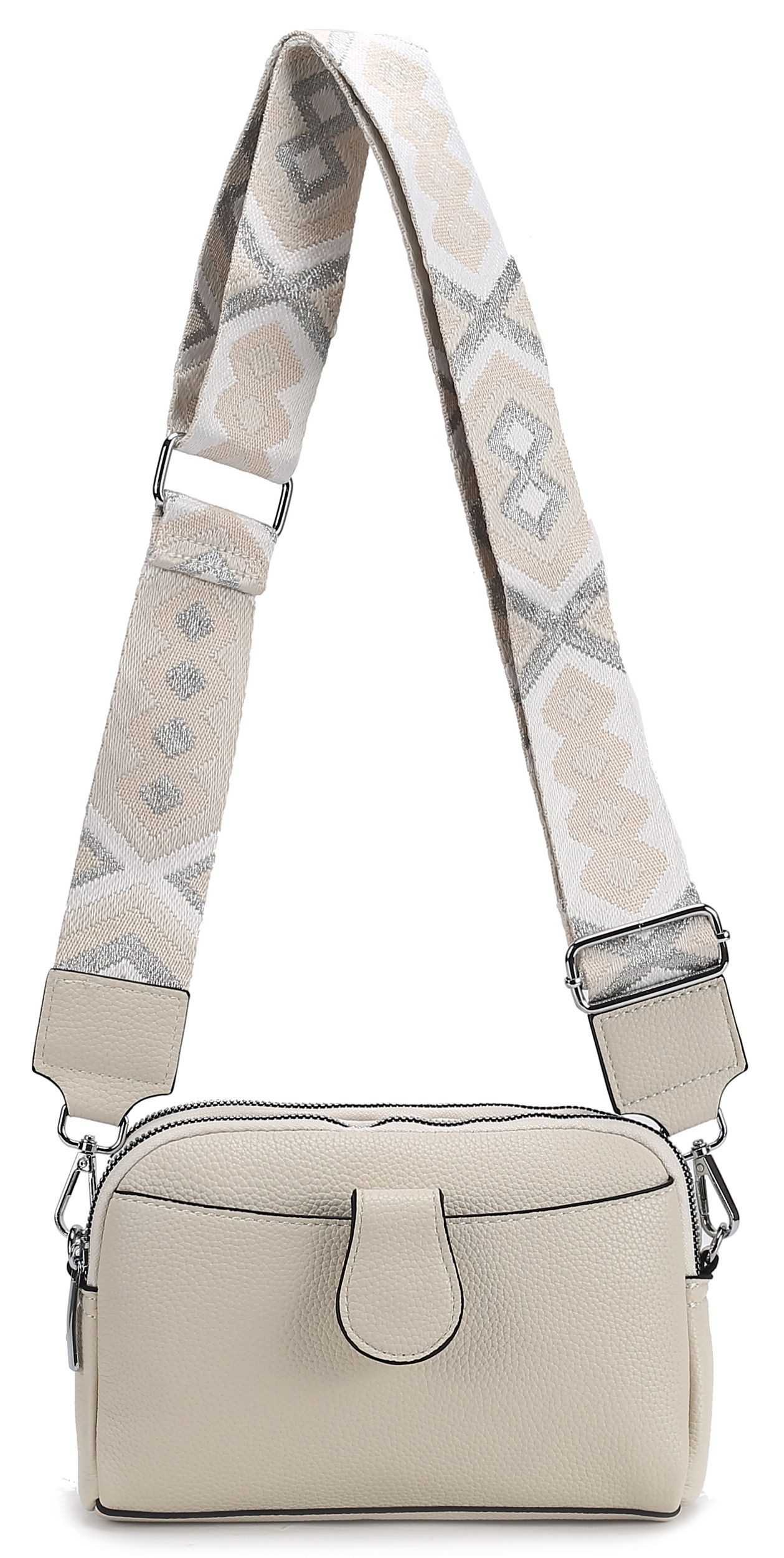 ITALYSHOP24 Schultertasche Damen Tasche Umhängetasche Handytasche Abendtasche, als Handtasche, Crossbody, Crossover tragbar