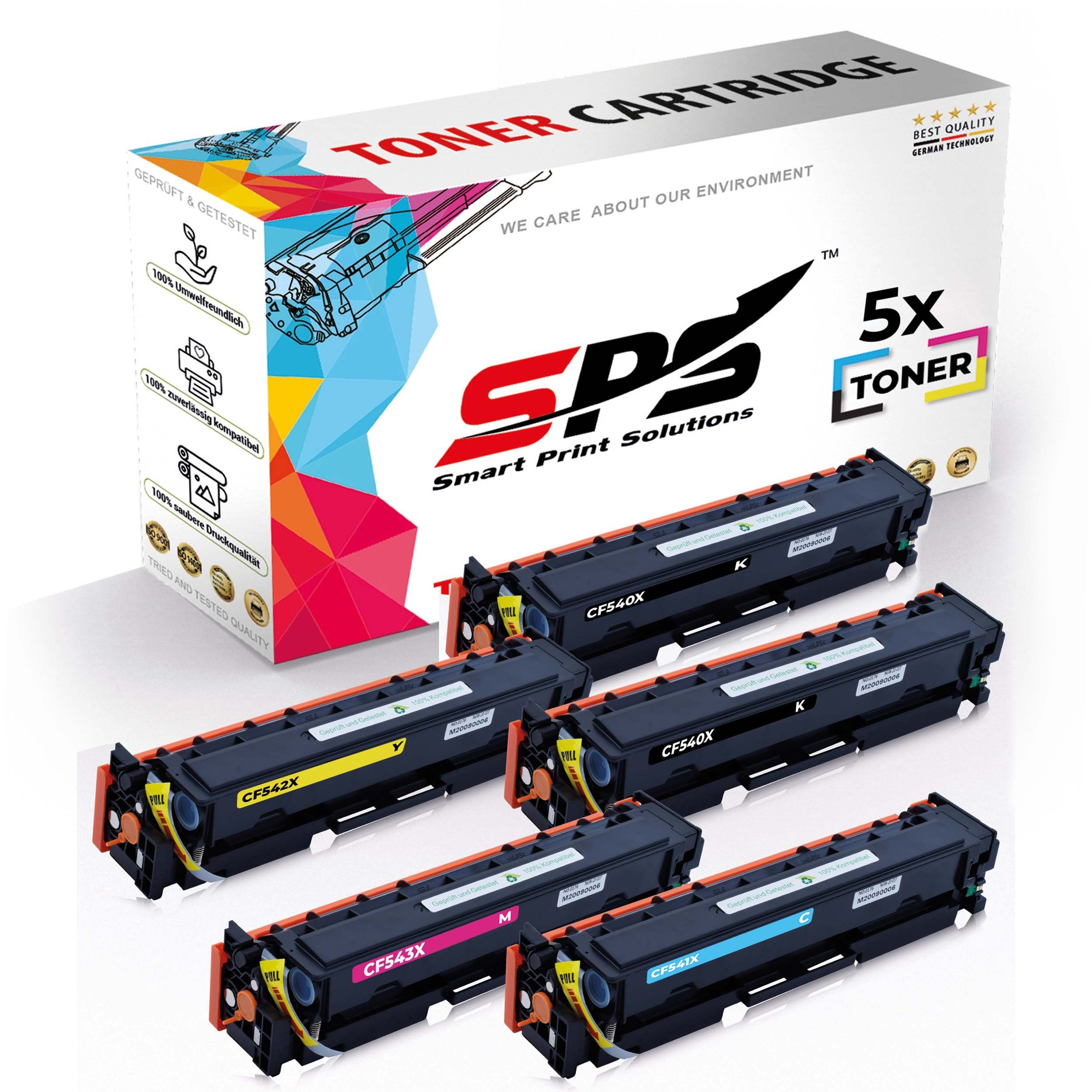 SPS Tonerkartusche 5x Multipack Set Kompatibel für HP Color LaserJet Pro MFP M 281 fdw, (5er Pack)