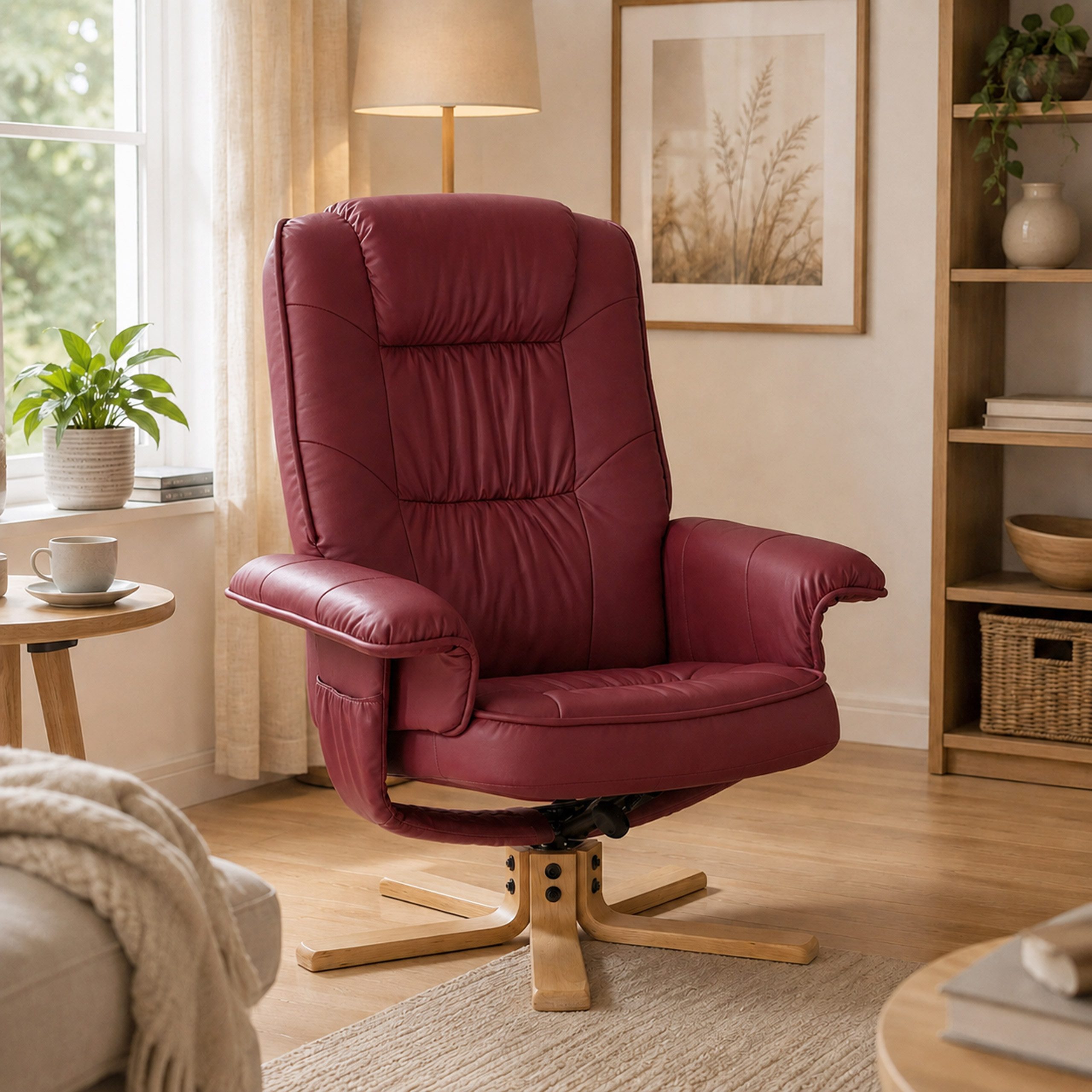 MCW Relaxsessel H56-O, Um 360° drehbar, Verschiedene Relax-Positionen, Extradicke Polsterung
