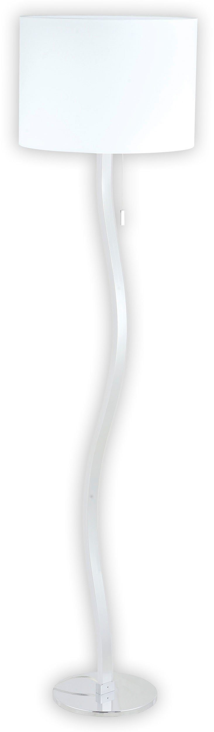 näve LED Stehlampe Aurelia, ohne Leuchtmittel, Warmweiß, excl. 1x E27 max. 60W, incl. LED, Höhe 163cm, Schirm weiß D: 40cm