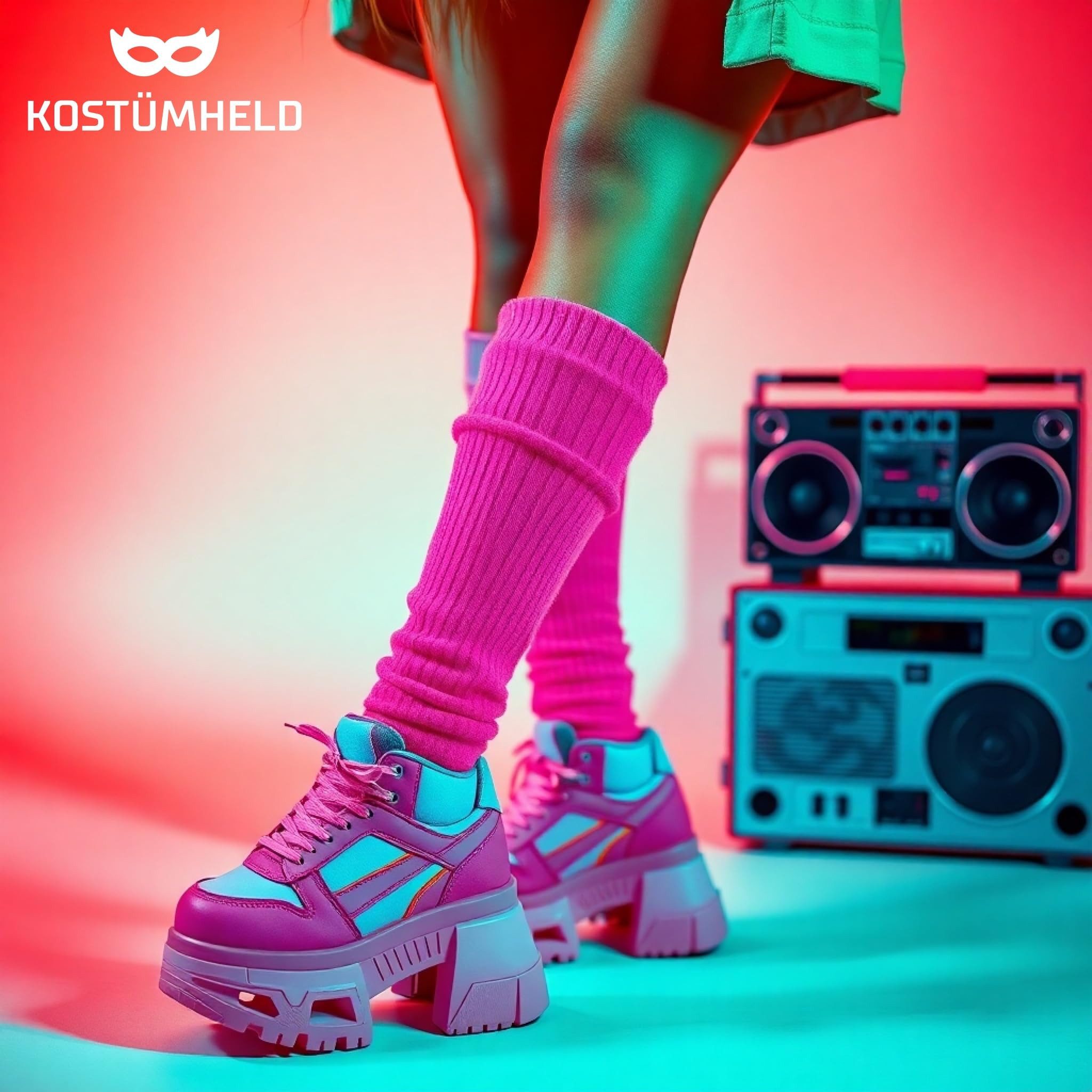 TK Gruppe Kostüm Neonstrümpfe – Bunte Beinaccessoires für Party-Outfits