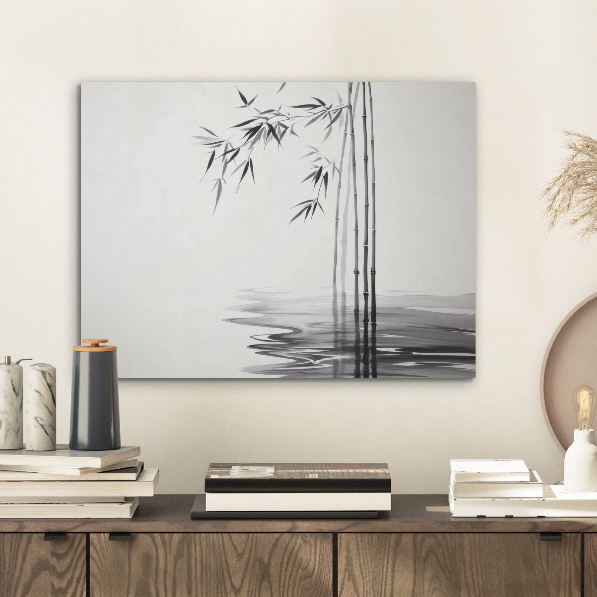 MuchoWow Gemälde Bambusstämme - Wasser - günstig online kaufen