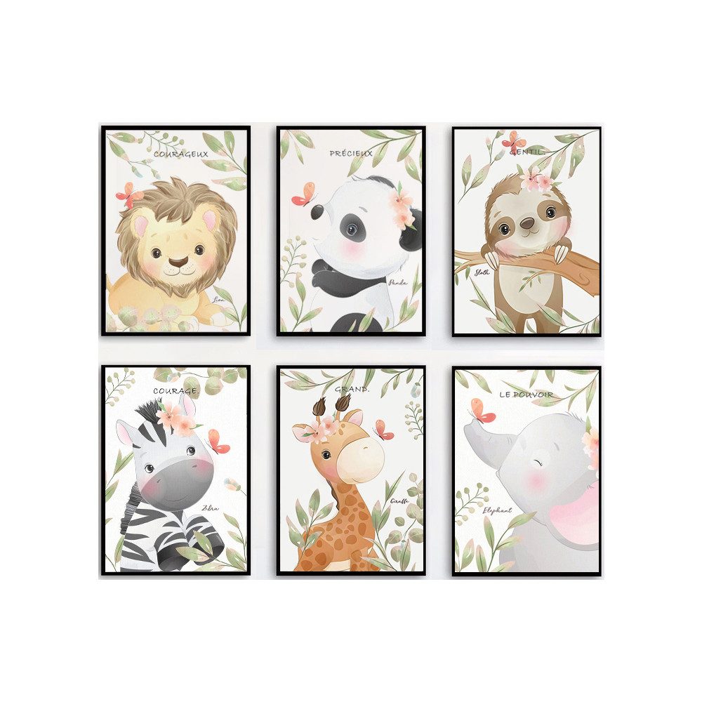 Pippolipo Bild Poster Babyzimmer Kinderzimmer Tiermotive günstig online kaufen