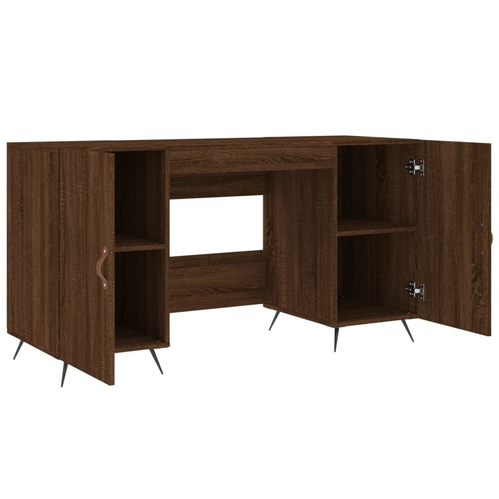 Schreibtisch Braun furnicato cm Eichen-Optik 140x50x75 Holzwerkstoff
