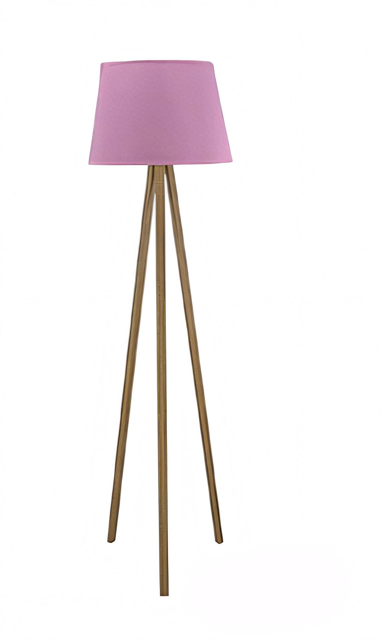 JVmoebel Stehlampe Rosa Holz Stehlampe modern eleganter Dekorationsartikel, Ohne Leuchtmittel, Rosa, Made in Europe