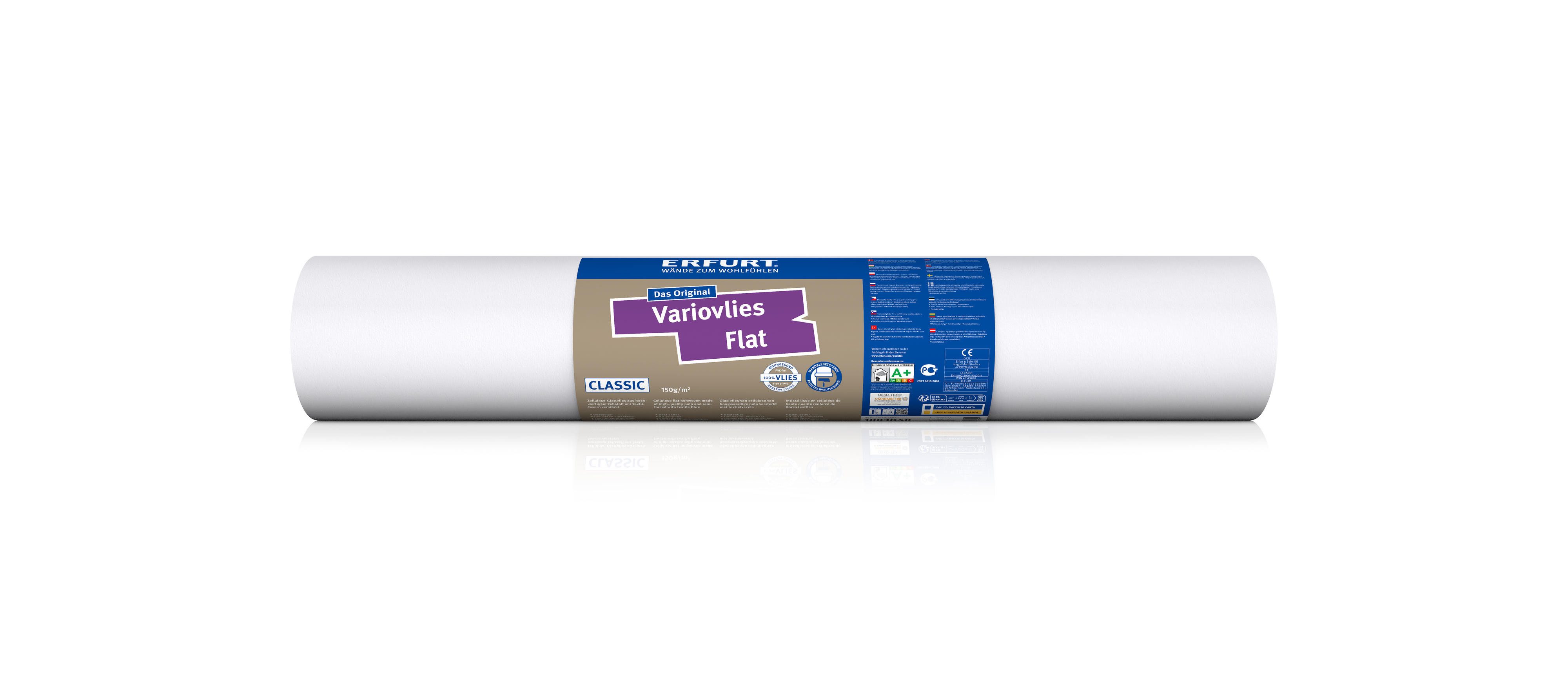 ERFURT Vliestapete 6 Rollen Erfurt Variovlies Flat Classic 150g weiße Tapet günstig online kaufen