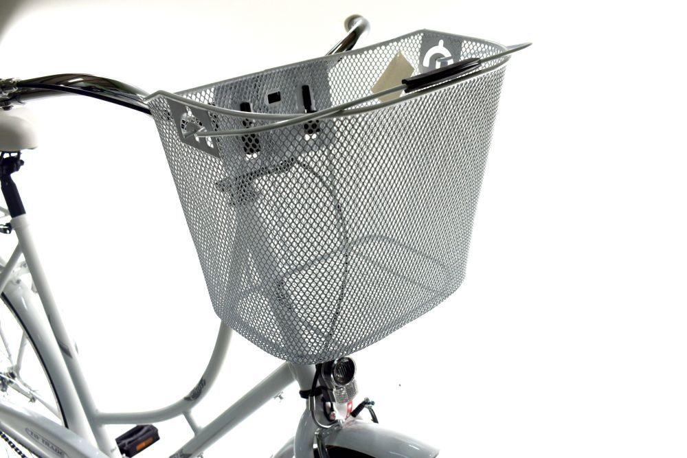 T&Y Trade City Bike 28 Inch Women's City Holland Bicycle Bike Coaster Brake Road Legal White, 1 Speed, Coaster Brake, Luggage Rack, Kickstand, Basket