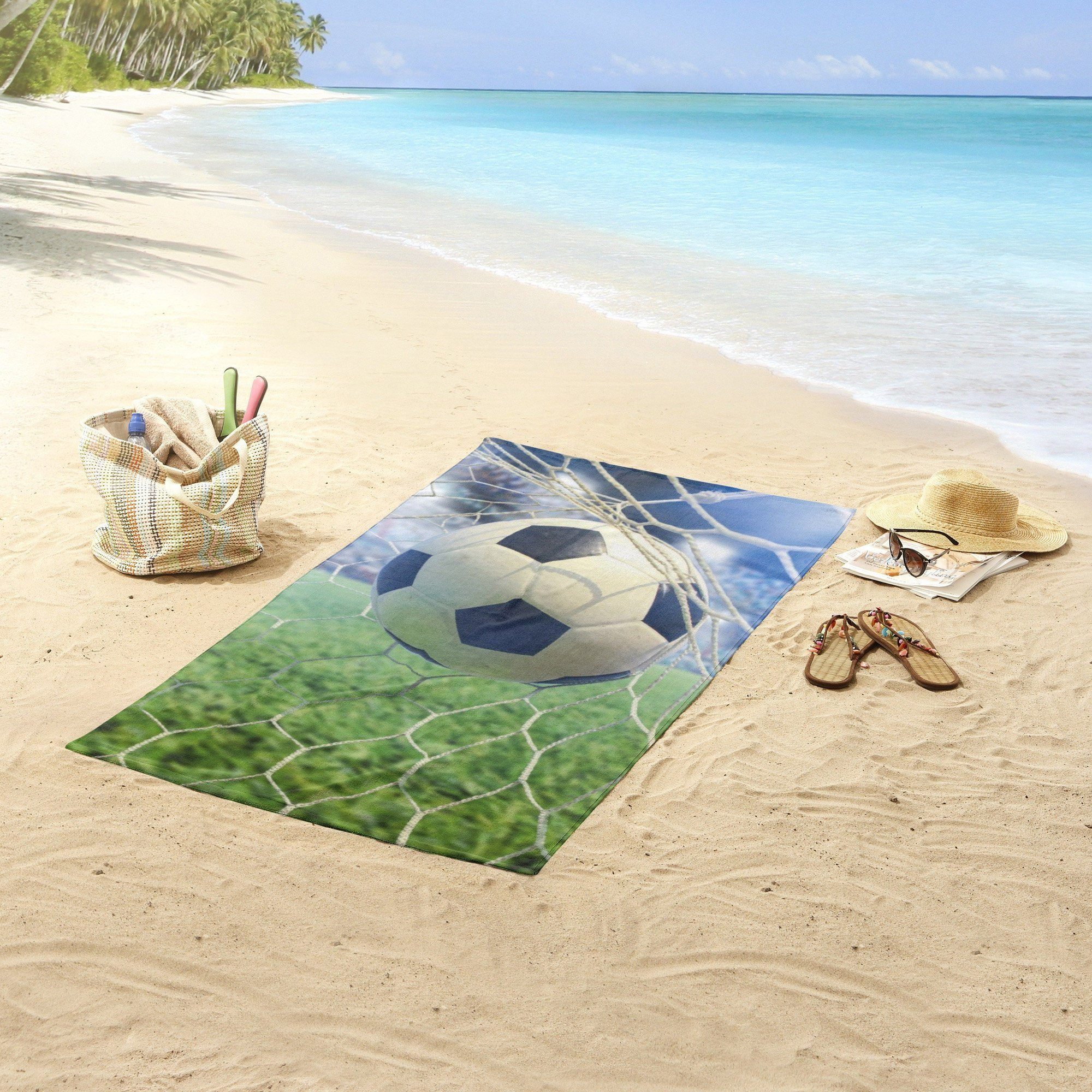 good morning Strandtücher SANDER, Polyvelvet (1-St), fußball