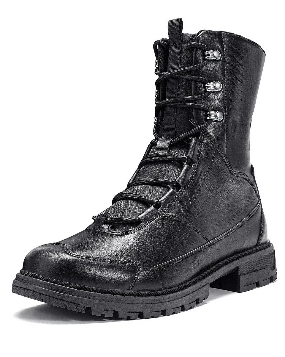 YOUTHUP Stiefel Herren Martinstiefel, Retro-Workwear-Look, Hochschaft-Wanderstiefel.