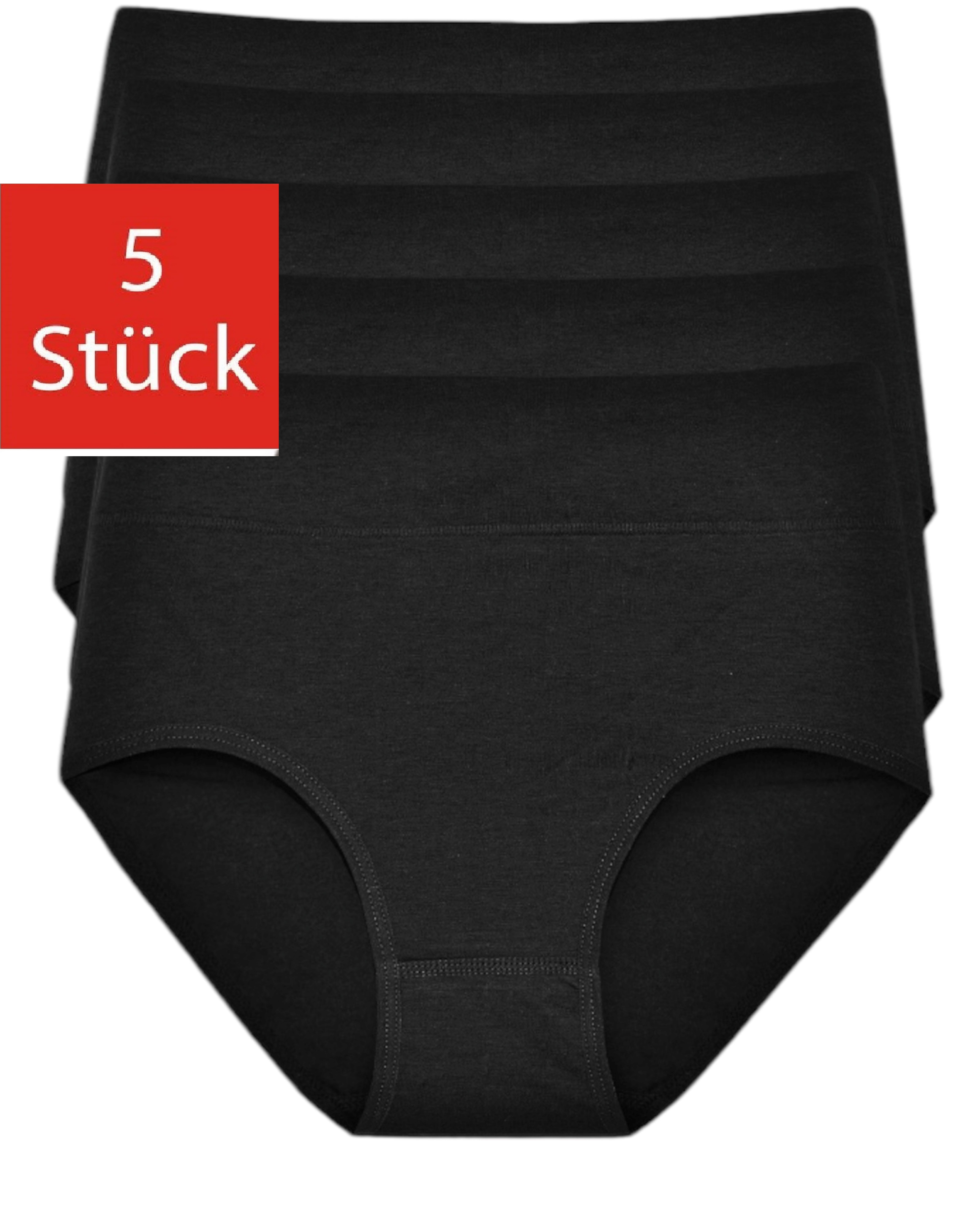 Taillenslip Damen Hüftslip aus Bio-Baumwolle – Schwarz