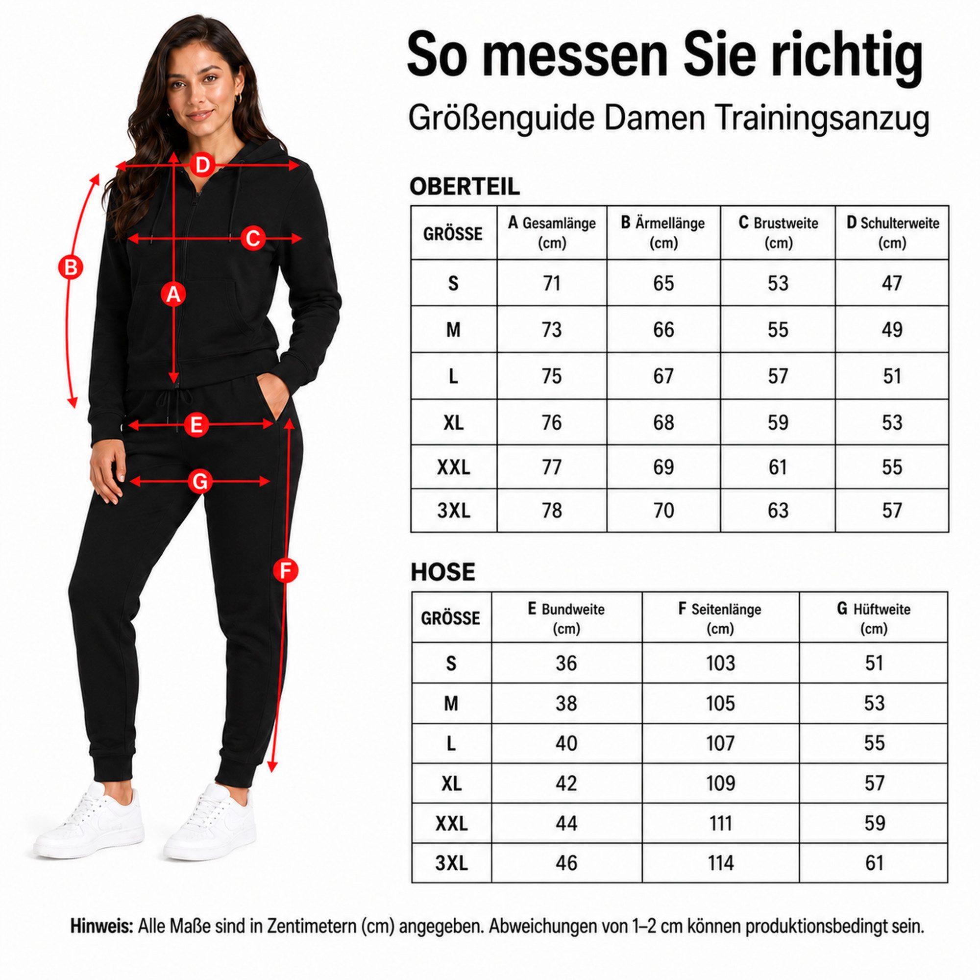 L.gonline Freizeitanzug Damen Jogginganzug einfarbig 100% Baumwolle 586 Blau 3XL (Kapuzenjacke mit Reißverschluss, Hose, 2-tlg), Fitness Freizeit Casual