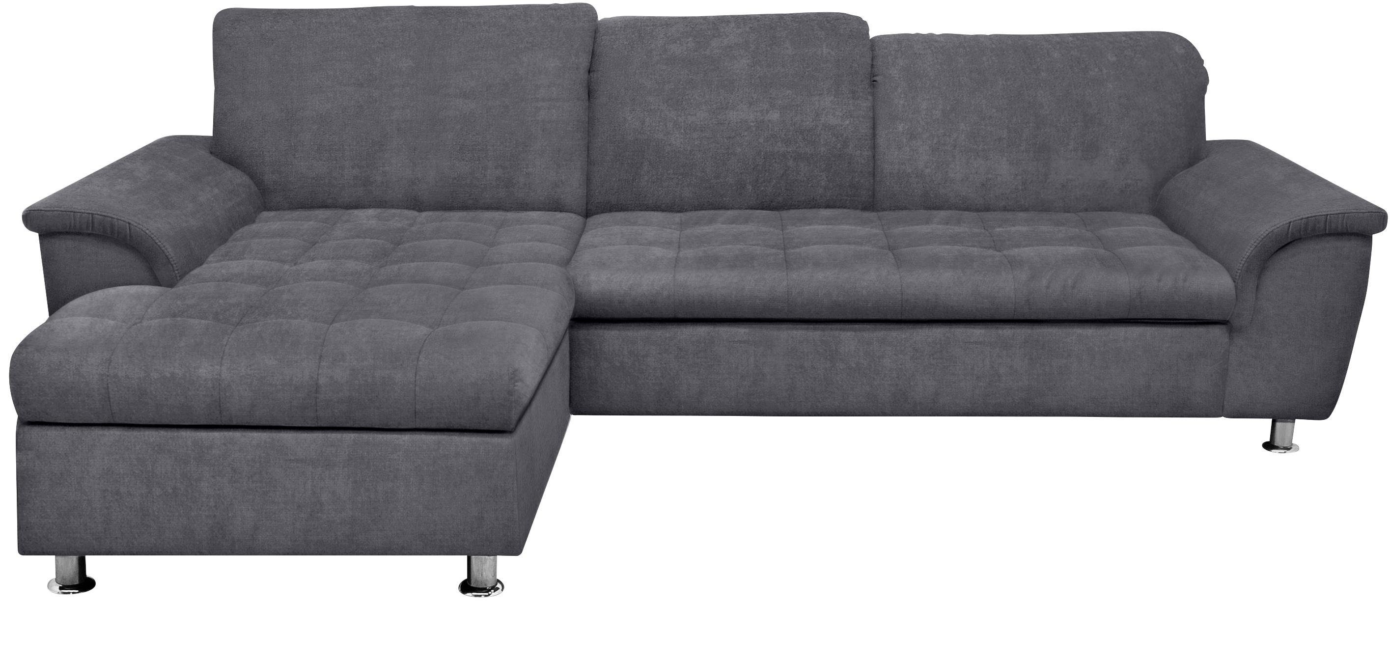 DOMO collection Ecksofa FRANZI 278x170x81 cm, Steppung im Sitzbereich, L-Form, wahlweise mit Bettfunktion, Bettkasten und Kopfteilverstellung – Bild 2 von 5