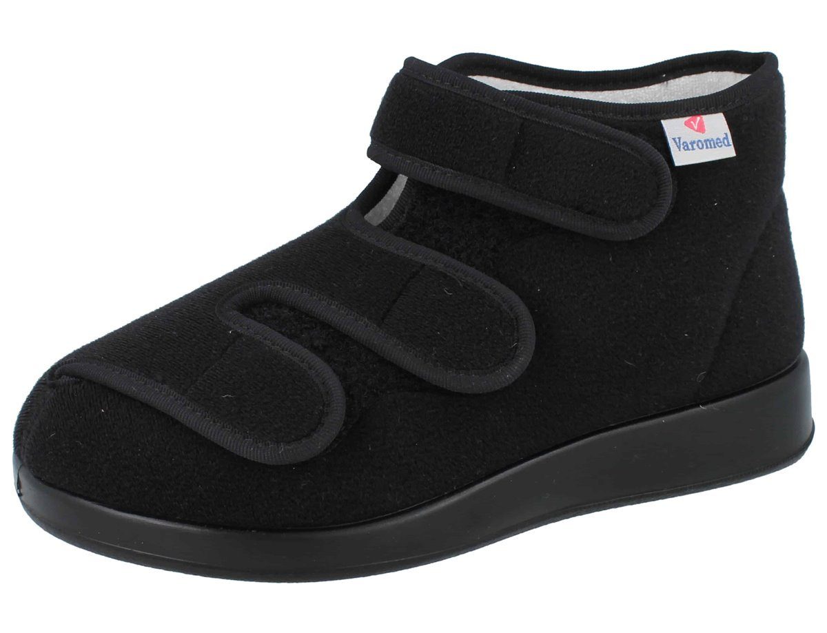 VAROMED VAROMED Damen Herren Rimini Kletthalbschuhe schwarz - Größe: 46 Hausschuh