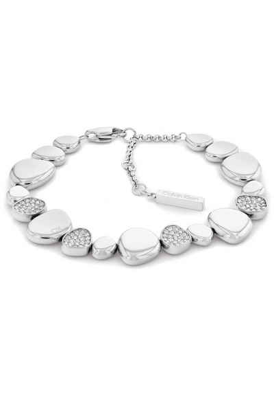 Calvin Klein Armband Schmuck Edelstahl Armschmuck Ankerkette, mit Glasstein