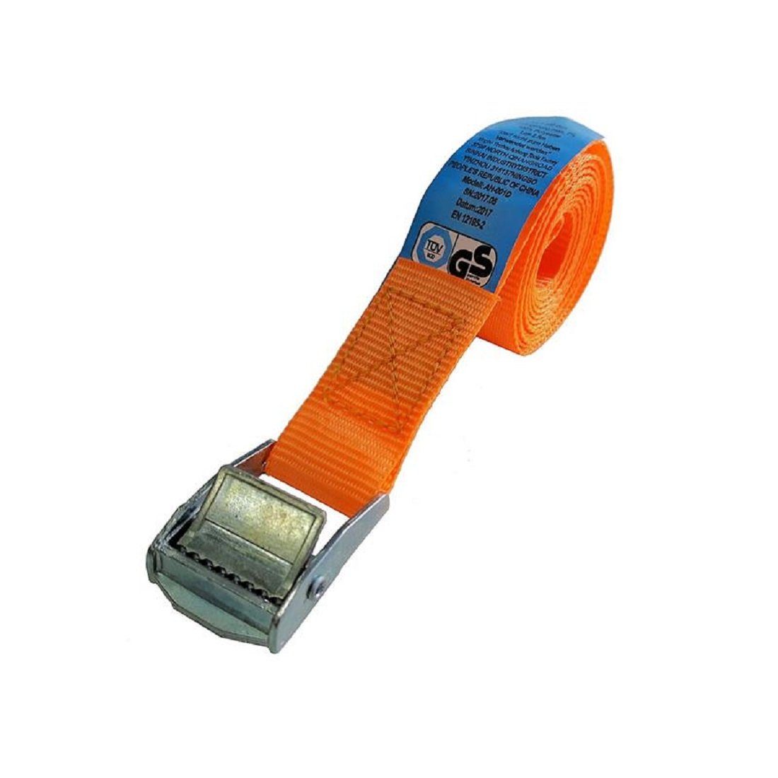 TRIZERATOP Zurrgurt Zurrgurt einteilig mit Klemmschloß 25mm, 5m, 250 daN, Spanngurt (Zurrgurt einteilig mit Klemmschloß 25mm, 5m, 250 daN, Spanngurt, Zurrgurt einteilig mit Klemmschloß 25mm, 5m, 250 daN, Spanngurt)