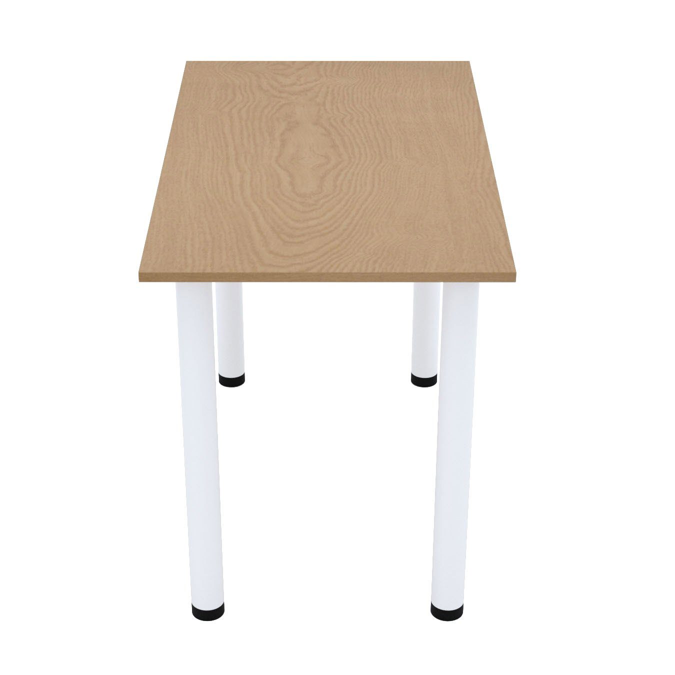 AKKE Esstisch, PVC Eiche Bürotisch mit Küchentisch hell Beinen 2mm weißen Esszimmertisch