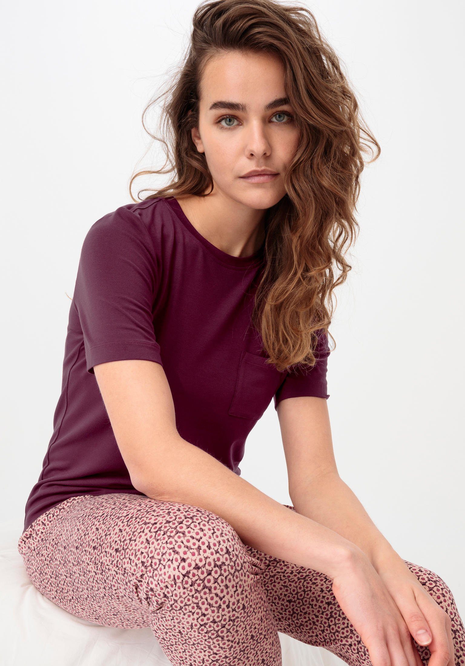 Hessnatur Pyjamaoberteil Halbarm aus Tencel™Modal