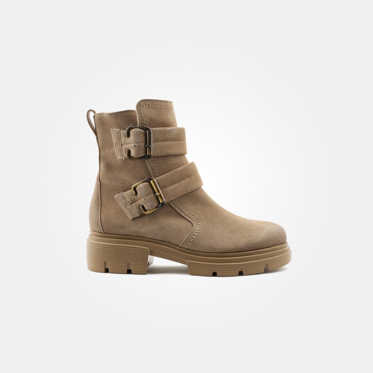 Paul Green 9035-066, Warmfutter, Stiefeletten in Beige für Damen Stiefelette