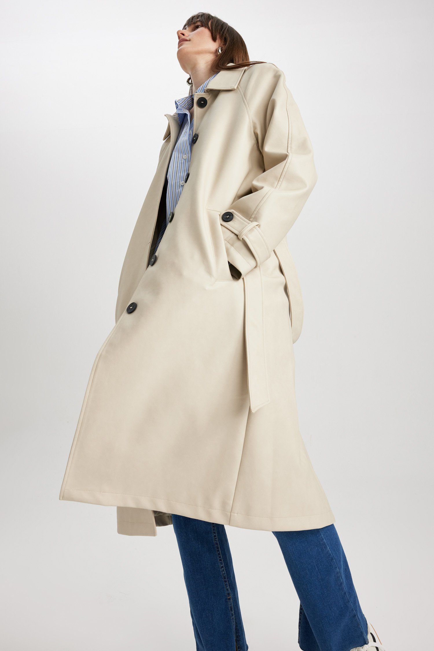 REGULAR Damen Trenchcoat DeFacto Trenchcoat FIT