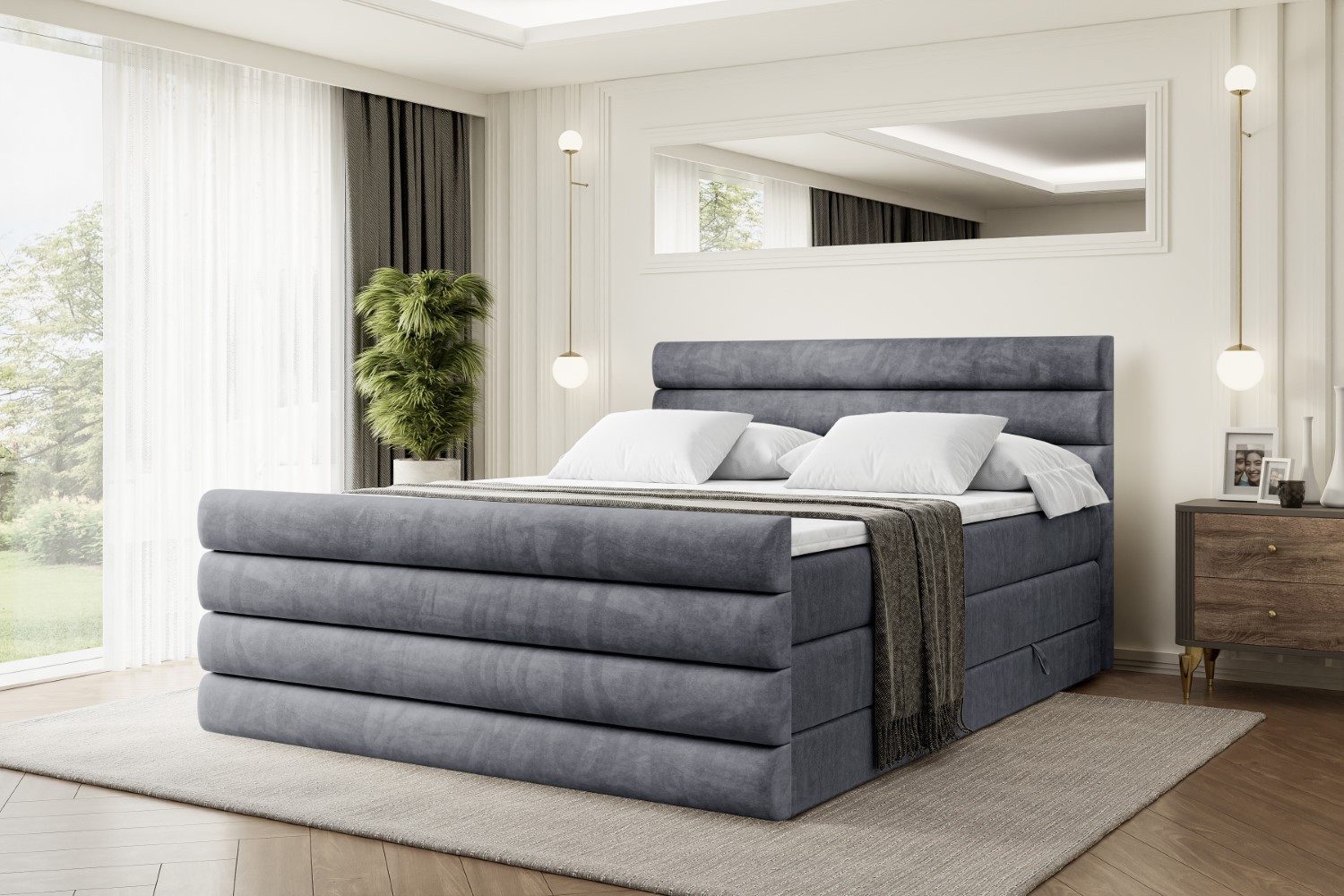 ALTDECOR Boxspringbett CELESTIA-Z KING (Multipocket-Matratze H4, günstig online kaufen