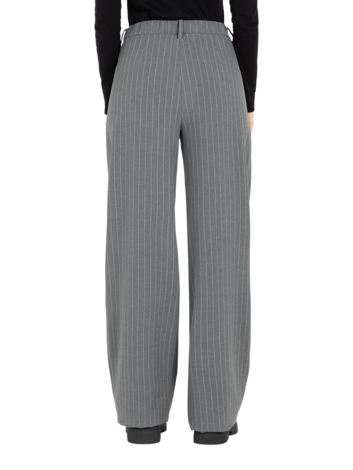 MAC Stretch-Hose grau, Basic, Polyester, Gestreift, Regular Fit, Mittel