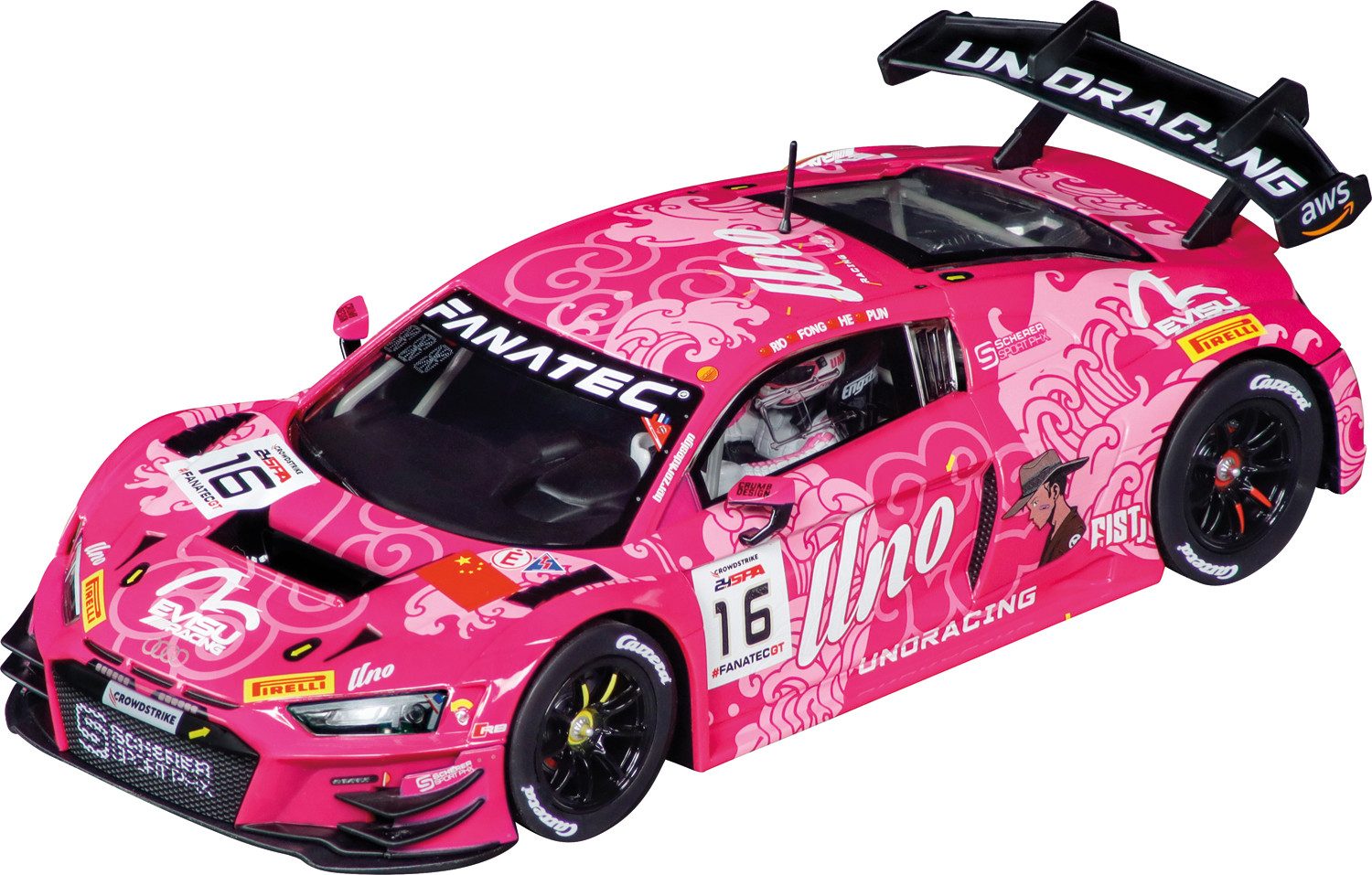 Carrera® Rennbahn-Auto Digital 124 Audi R8 LMS GT3 evo II "Uno Racing Team, No.16"