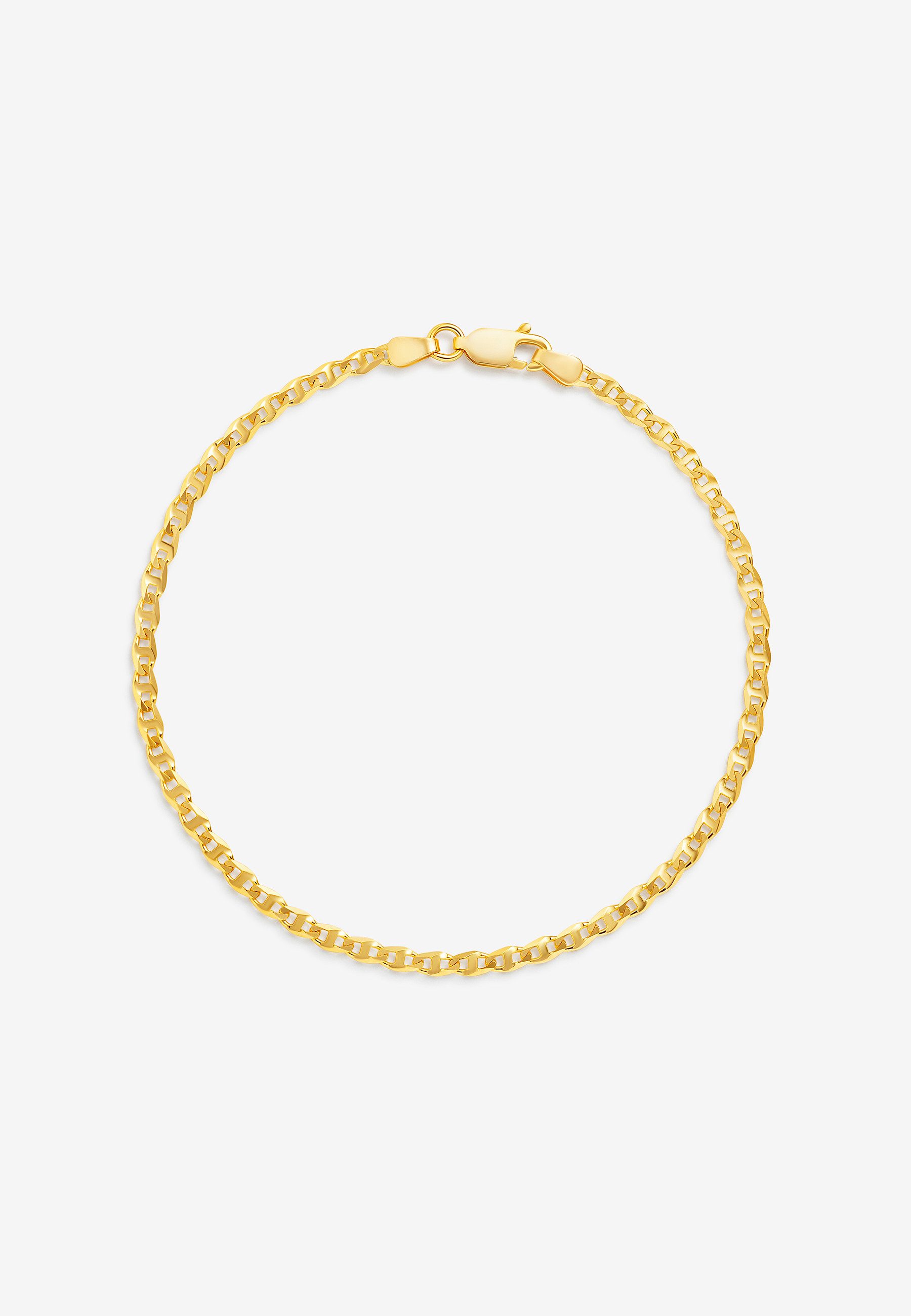 GOLDKLEIN Goldarmband 14 Karat Gold Traversino Stil 585 Echtgold 17cm-22cm, Bestpreisgarantie - Damen Herren mit Schmuckbox - Sale bis 31.12.2025