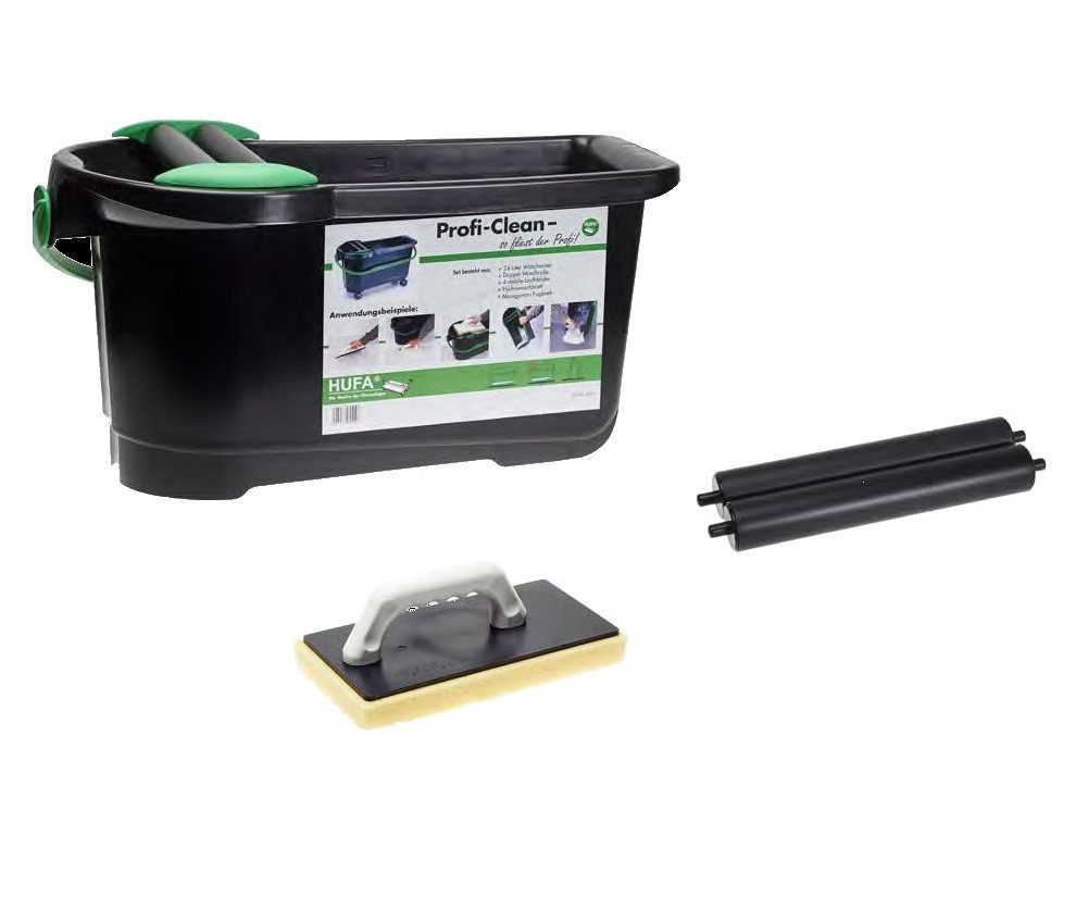 Hufa Fliesenrollenwasch-Set Hufa Fliesenleger Fliesen Waschset Profi Clean Aktions Set 9710, Wachrollen mit Kunststoffachsen