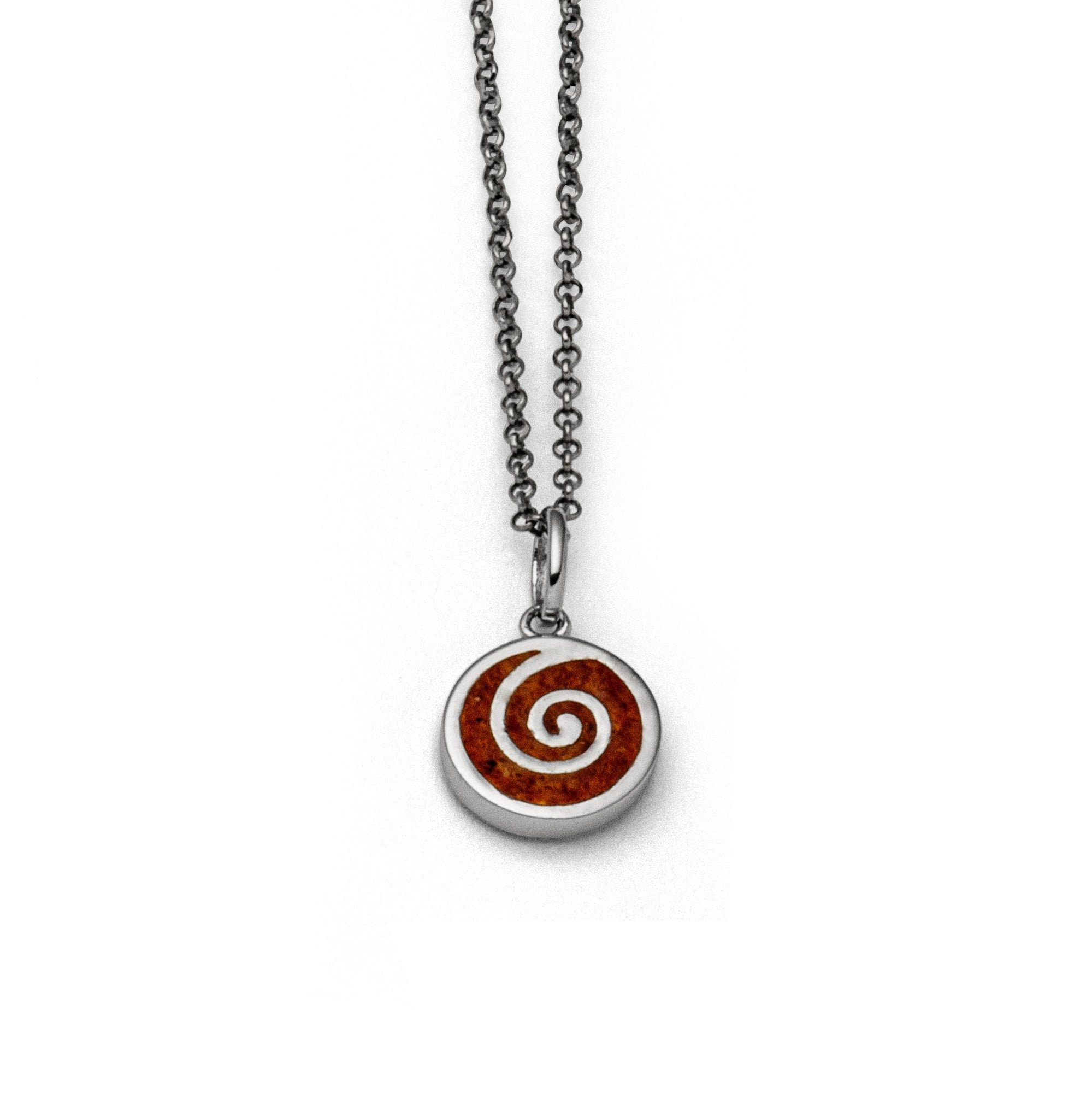 Kette mit Anhänger DUR Schmuck: Kette "Bernsteinsandspirale 2.0" K2584