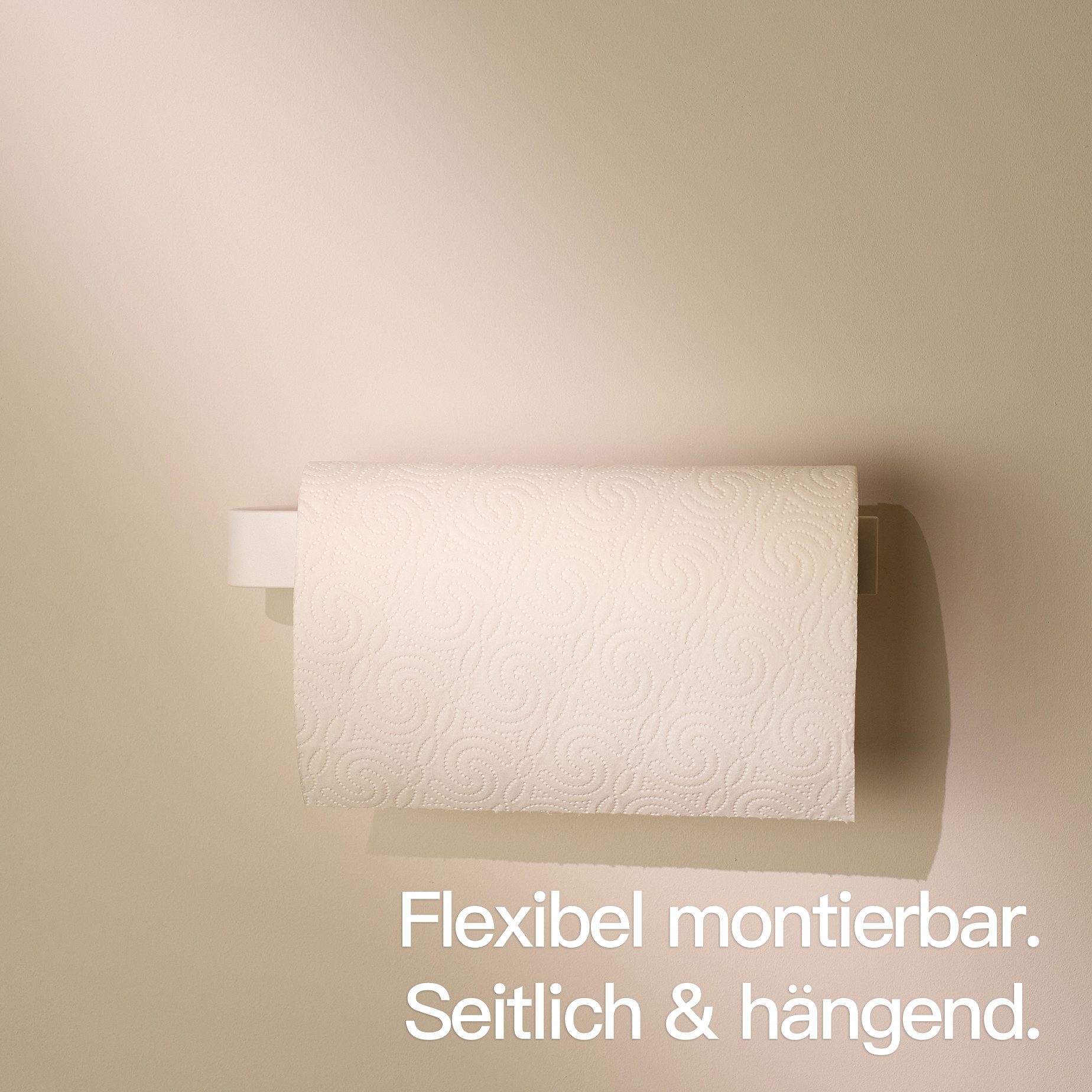 Designfabrik Hamburg Küchenrollenhalter DFHH KRH, Aluminium Vollmaterial, ohne Bohren, abrutschsicher