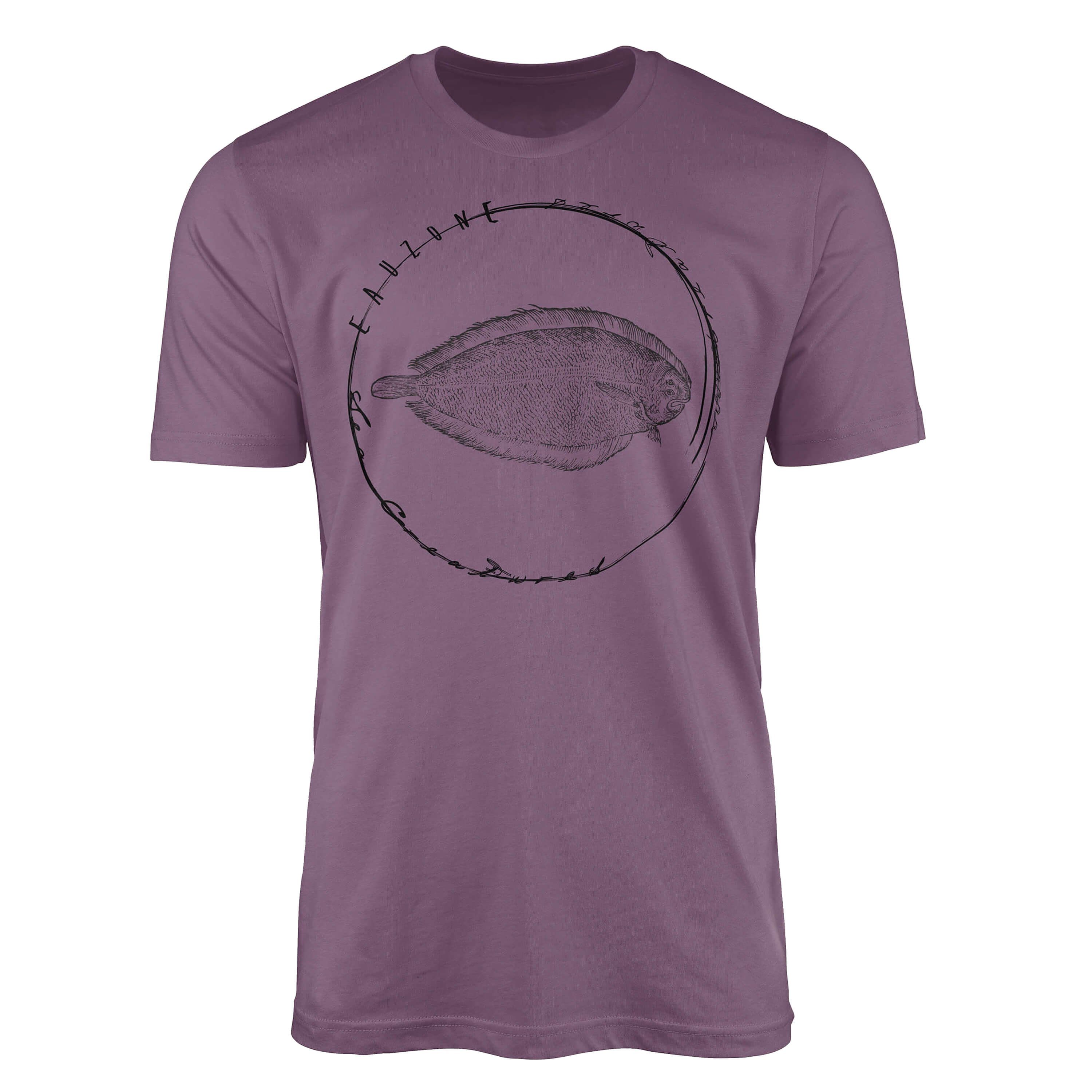 Sinus Art T-Shirt T-Shirt Tiefsee Fische - Serie: Sea Creatures, feine Struktur und sportlicher Schnitt / Sea 079 Shiraz
