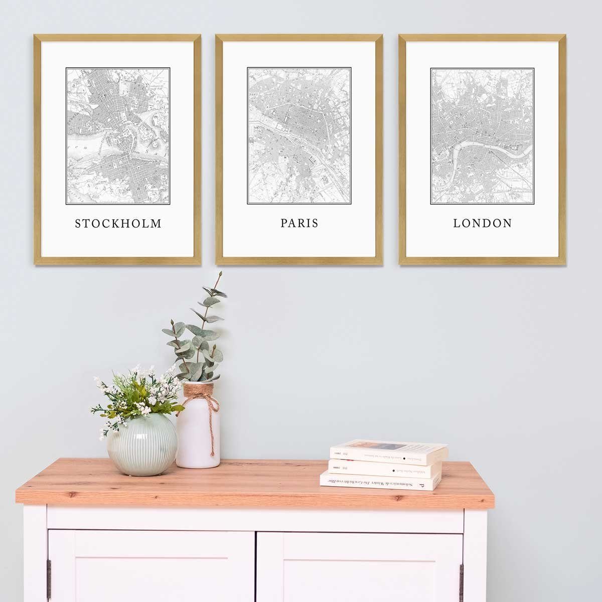 PHOTOLINI Bilderrahmen 3er Set, stabiles MDF-Holz, günstig online kaufen