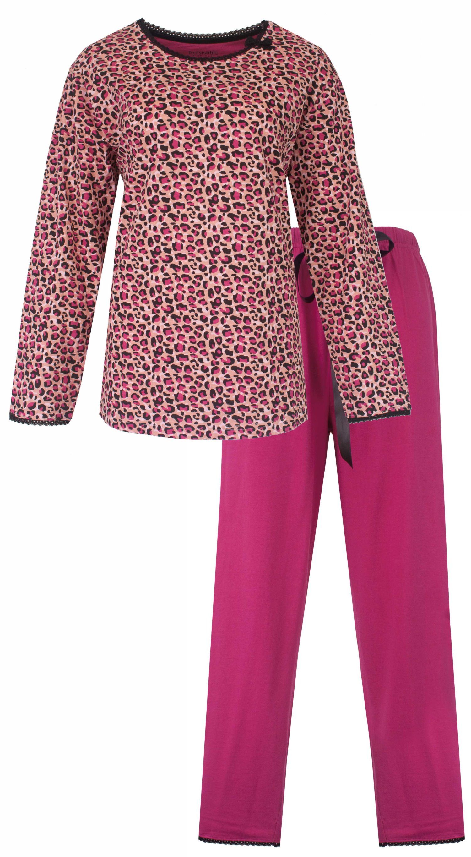 Irresistible Schlafanzug Damen Pyjama lang (2 tlg) Baumwolle