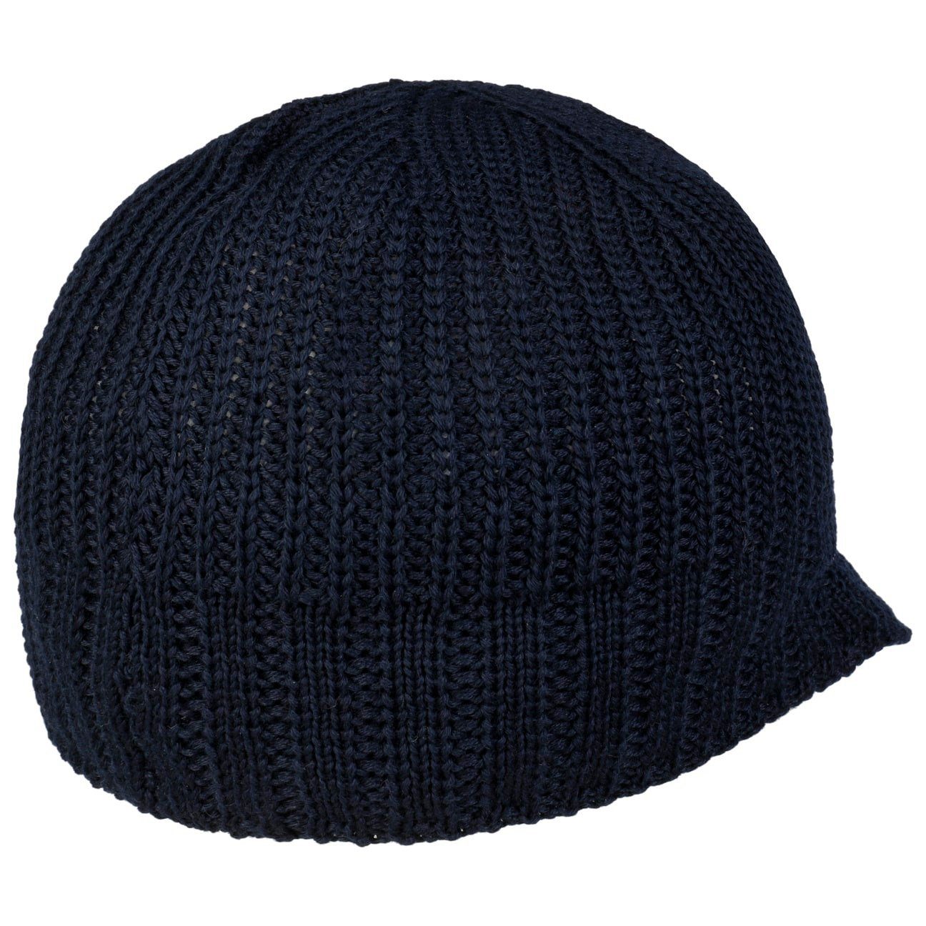 mit (1-St) in dunkelblau Schirm, Eisbär Strickmütze Austria Made Beanie