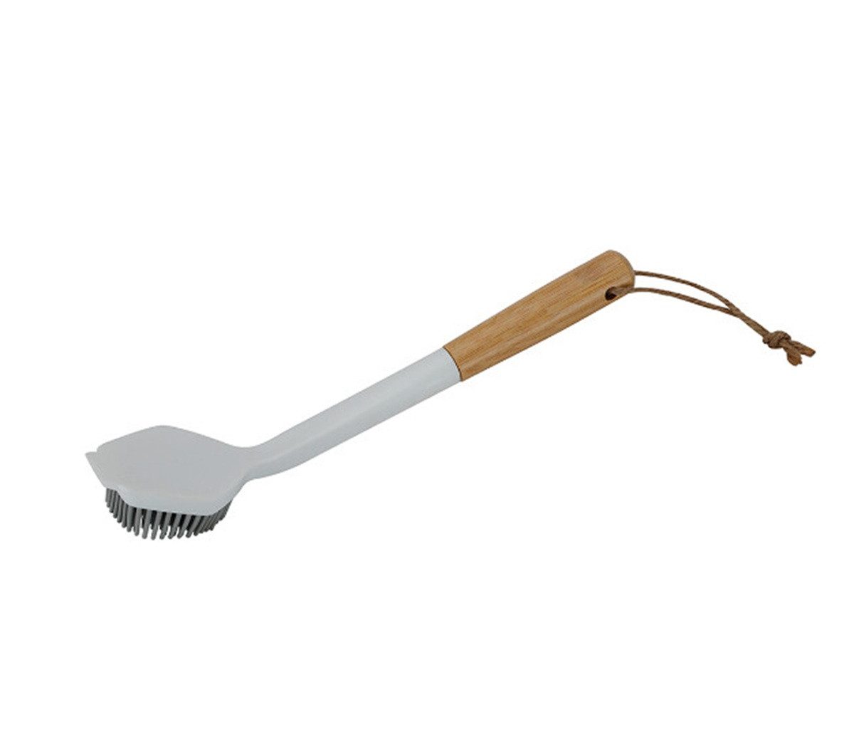 Michelino Reinigungsbürste Spülbürste mit Silikonborsten & Bambusgriff - 27 cm, (1-tlg)