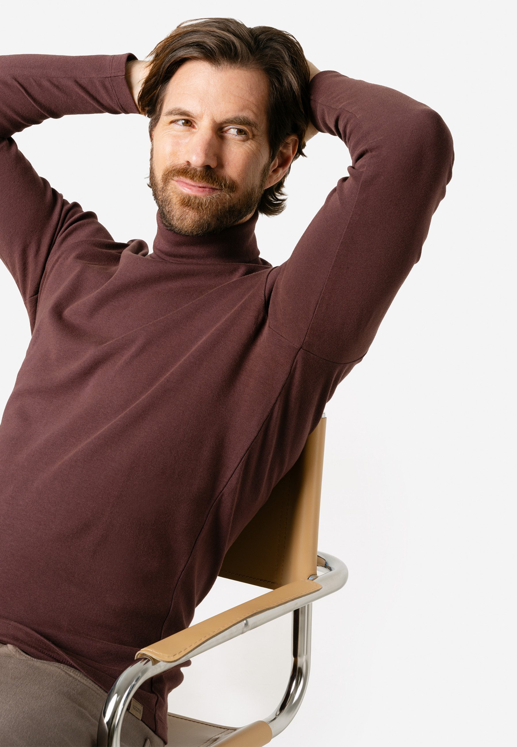 LIVING CRAFTS Rollkragenpullover HELGE GOTS zertifiziert – Bild 5 von 5