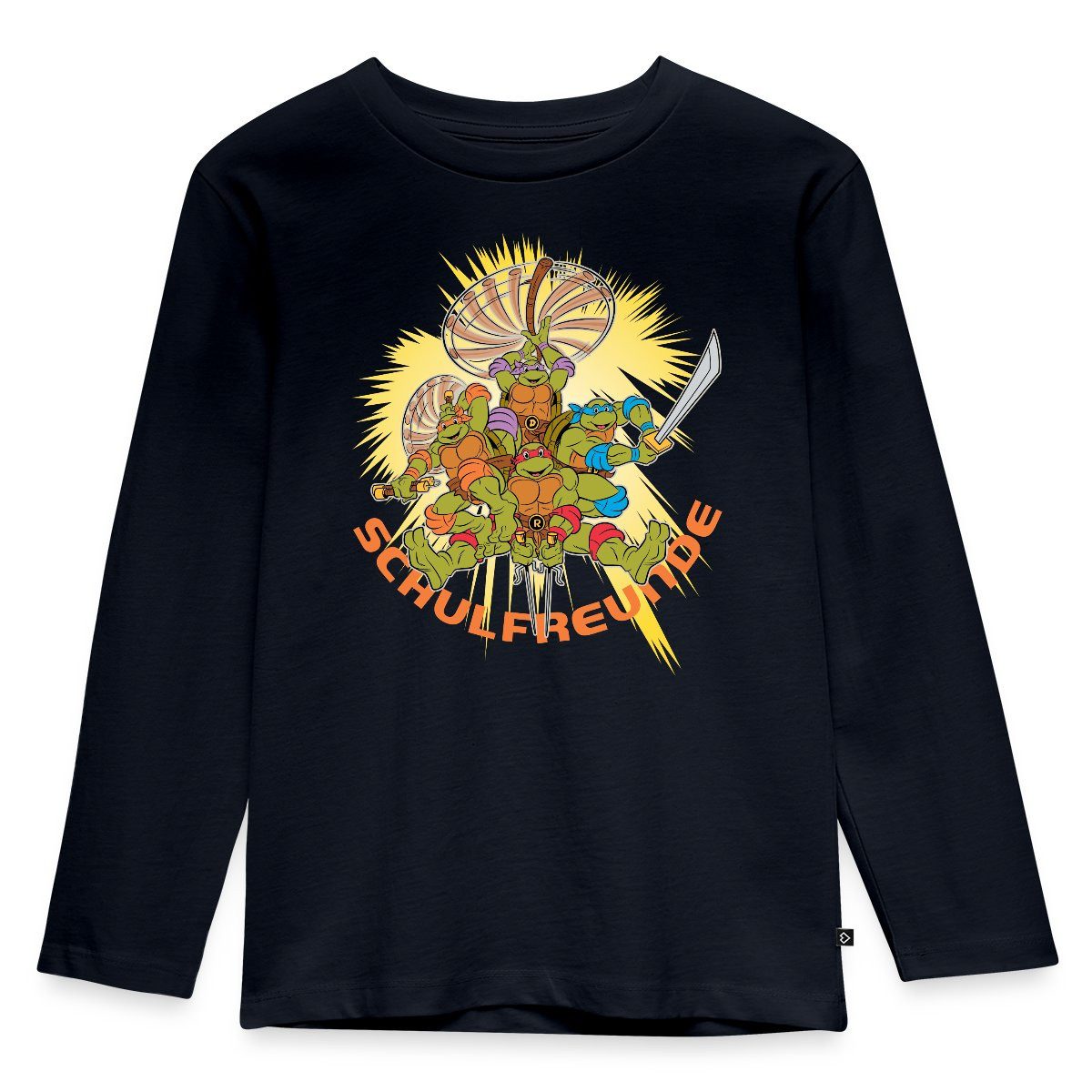 Spreadshirt T-Shirt Teenage Mutant Ninja Turtles Schulfreunde Kinder Premium Langarmshirt (1-tlg)