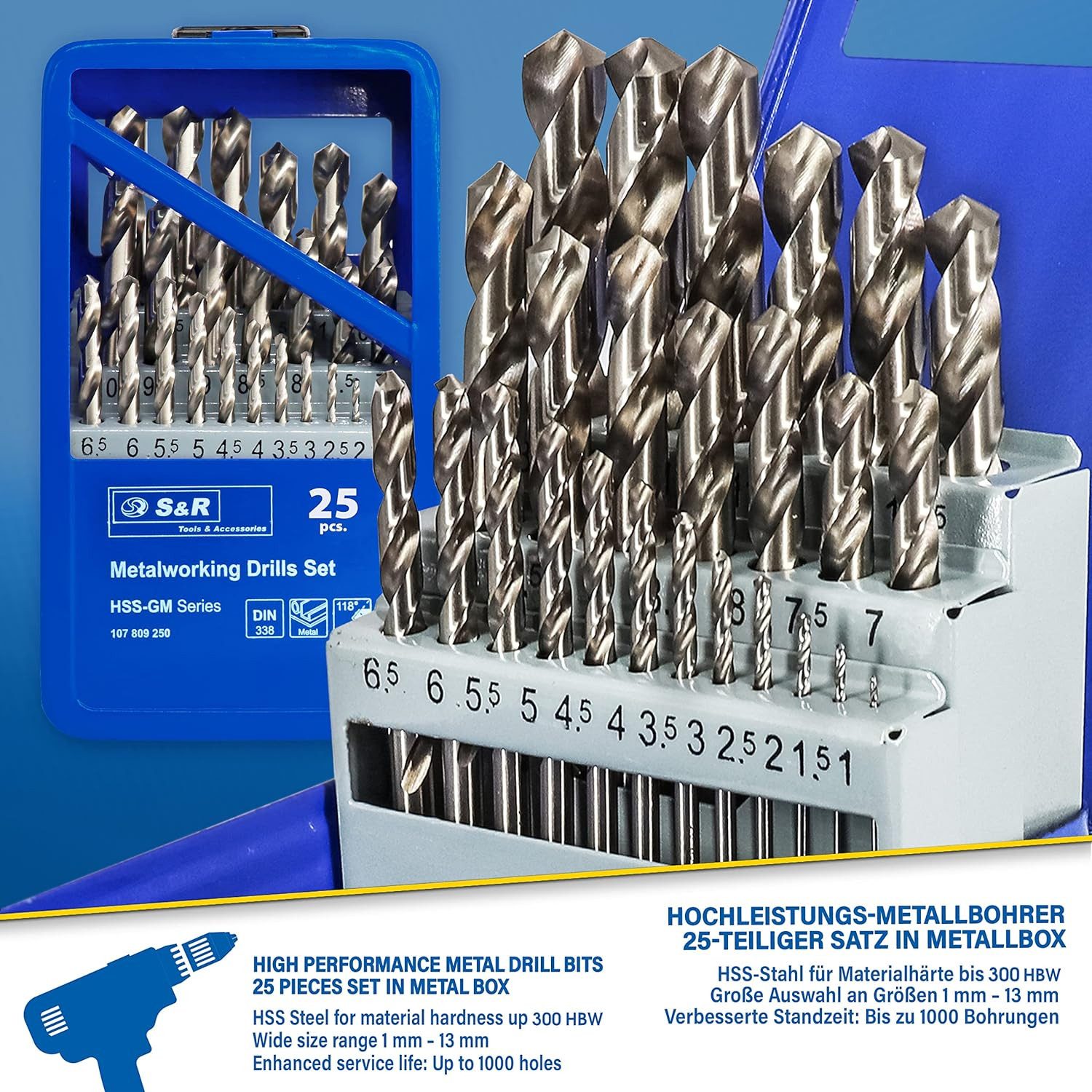 S&R Metallbohrer -Set, 118° Spitzenwinkel, GM-Serie, günstig online kaufen