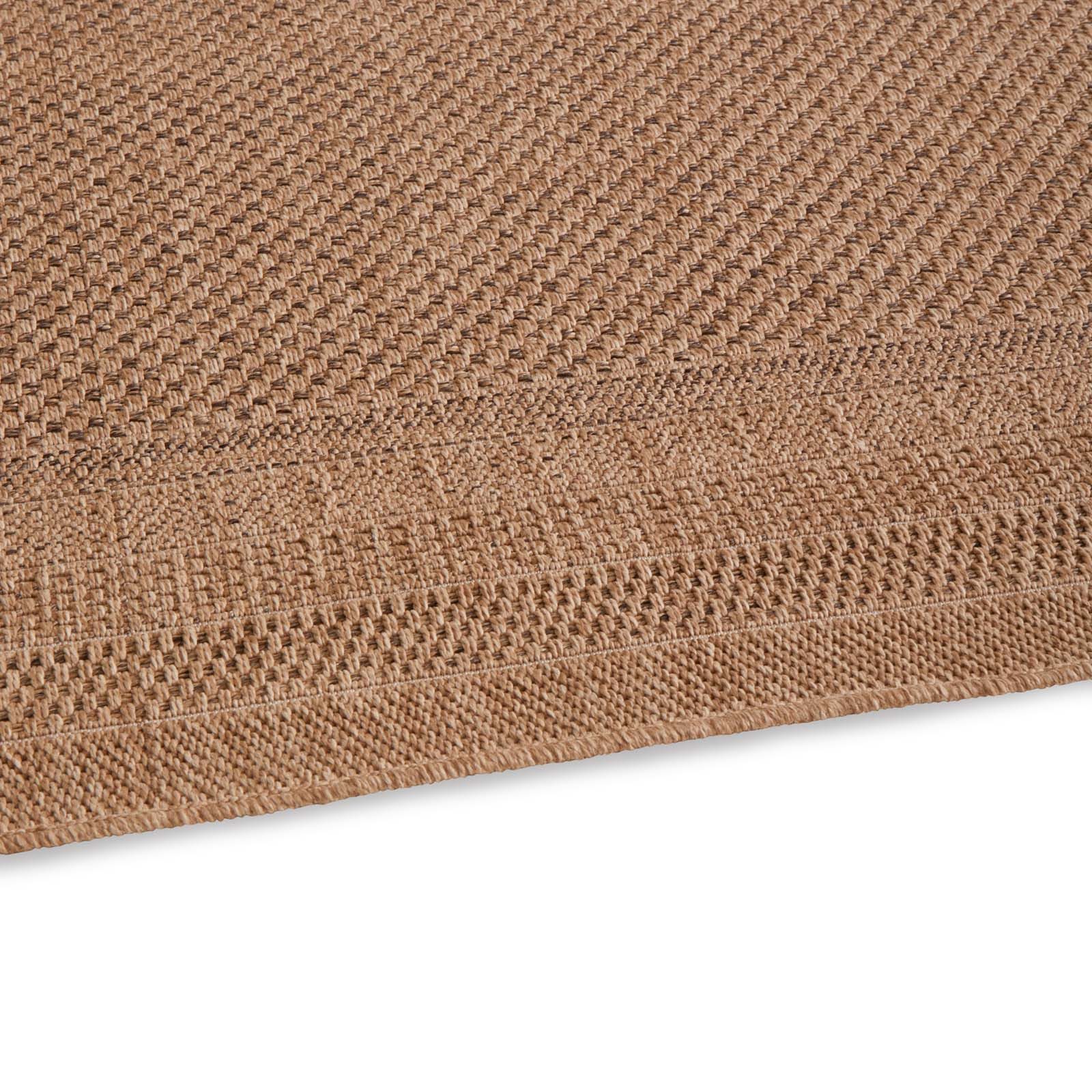 TaraCarpet Teppich TaraCarpet Borneo Bordüre Outdoor Teppich – Wetterfester Indoor &, rechteckig, Höhe: 6 mm, Küche Wohnzimmer Terrasse Garten Balkon beige 80x1 – Bild 4 von 5