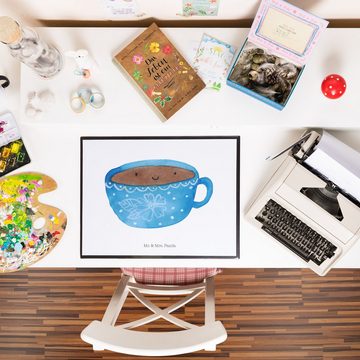 Mr. & Mrs. Panda Schreibtischunterlage Kaffee Tasse - Weiß - Geschenk, Schreibunterlage, Schreibwaren, Gute, (1 tlg)