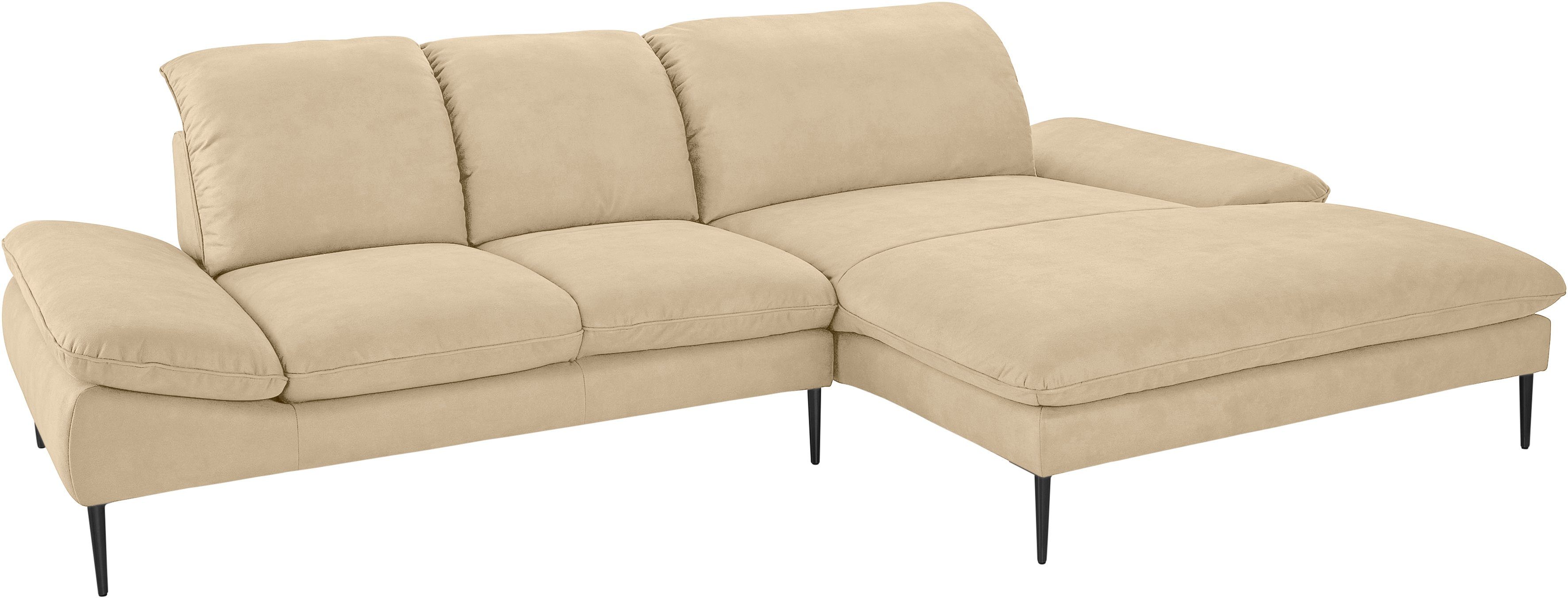 W.SCHILLIG Ecksofa enjoy&MORE, Sitztiefenverstellung, Füße schwarz 310 cm Breite pulverbeschichtet