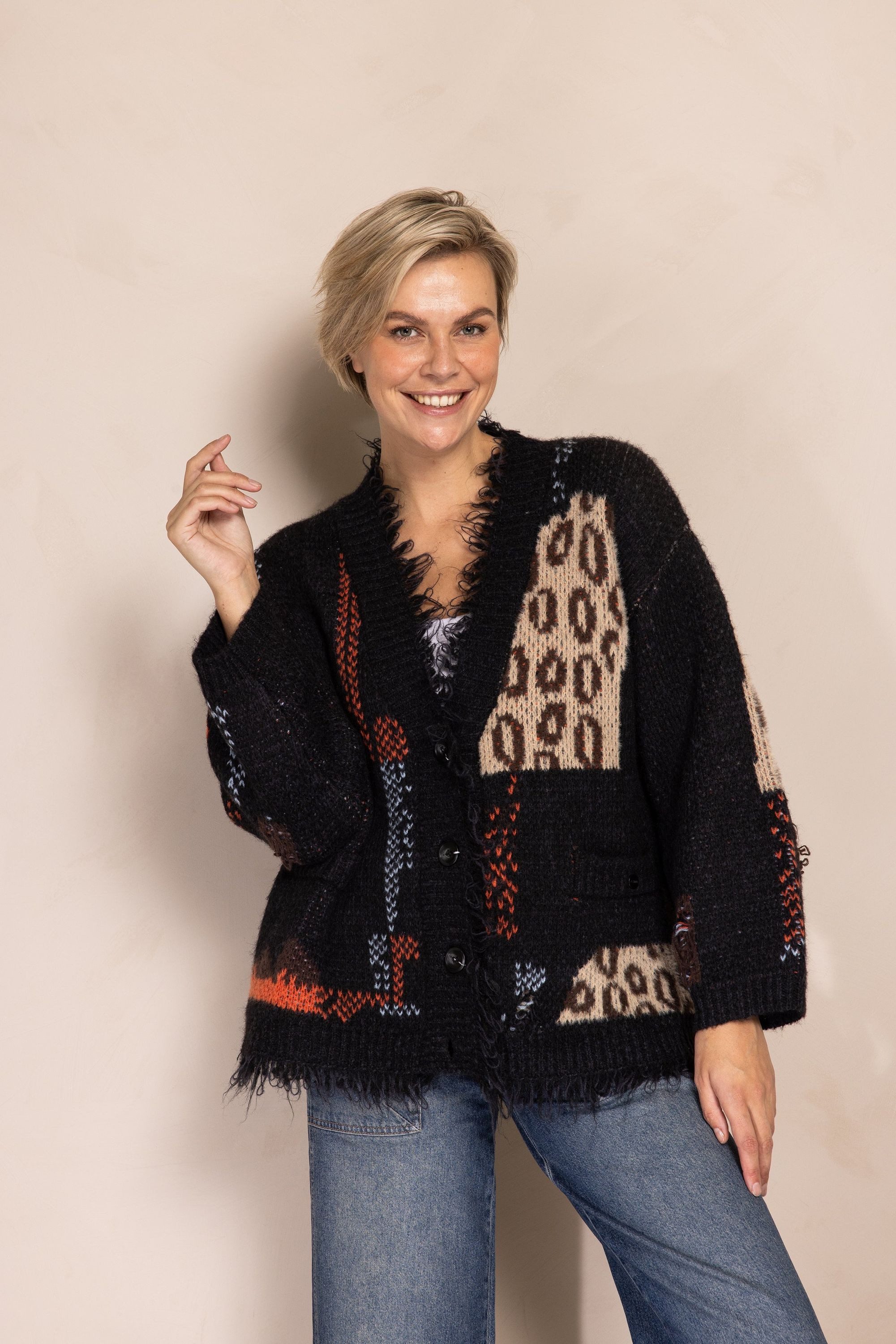 Zhrill Strickjacke ZHJOLA ANTHRA (0-tlg) günstig online kaufen