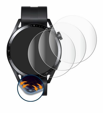 Savvies Full-Cover Schutzfolie für Huawei Watch GT 3 (46 mm), Displayschutzfolie, 4 Stück, 3D Curved klar