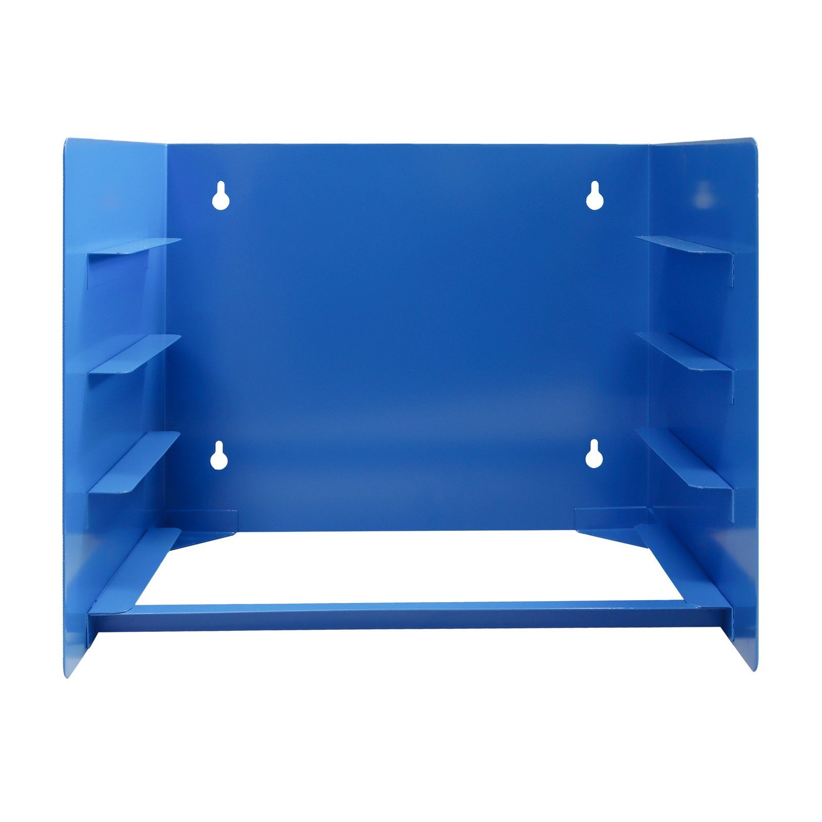 PROREGAL® Werkzeugkoffer Wandhalter Stahlblechkästen/Werkzeugkoffern, Blau für 4