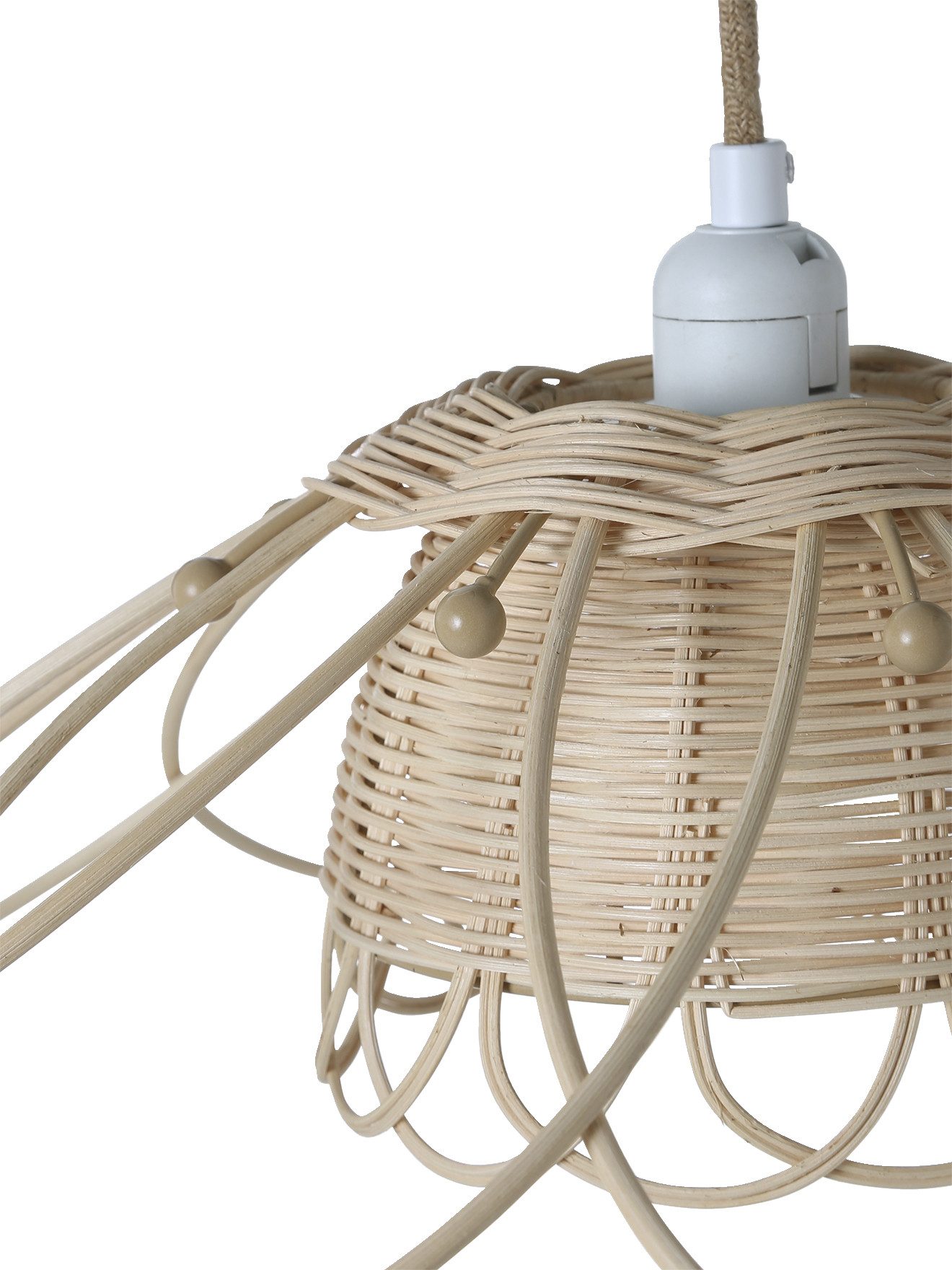vertbaudet Lampenschirm Kinderzimmer Lampenschirm, aus Rattan in Blumenform günstig online kaufen