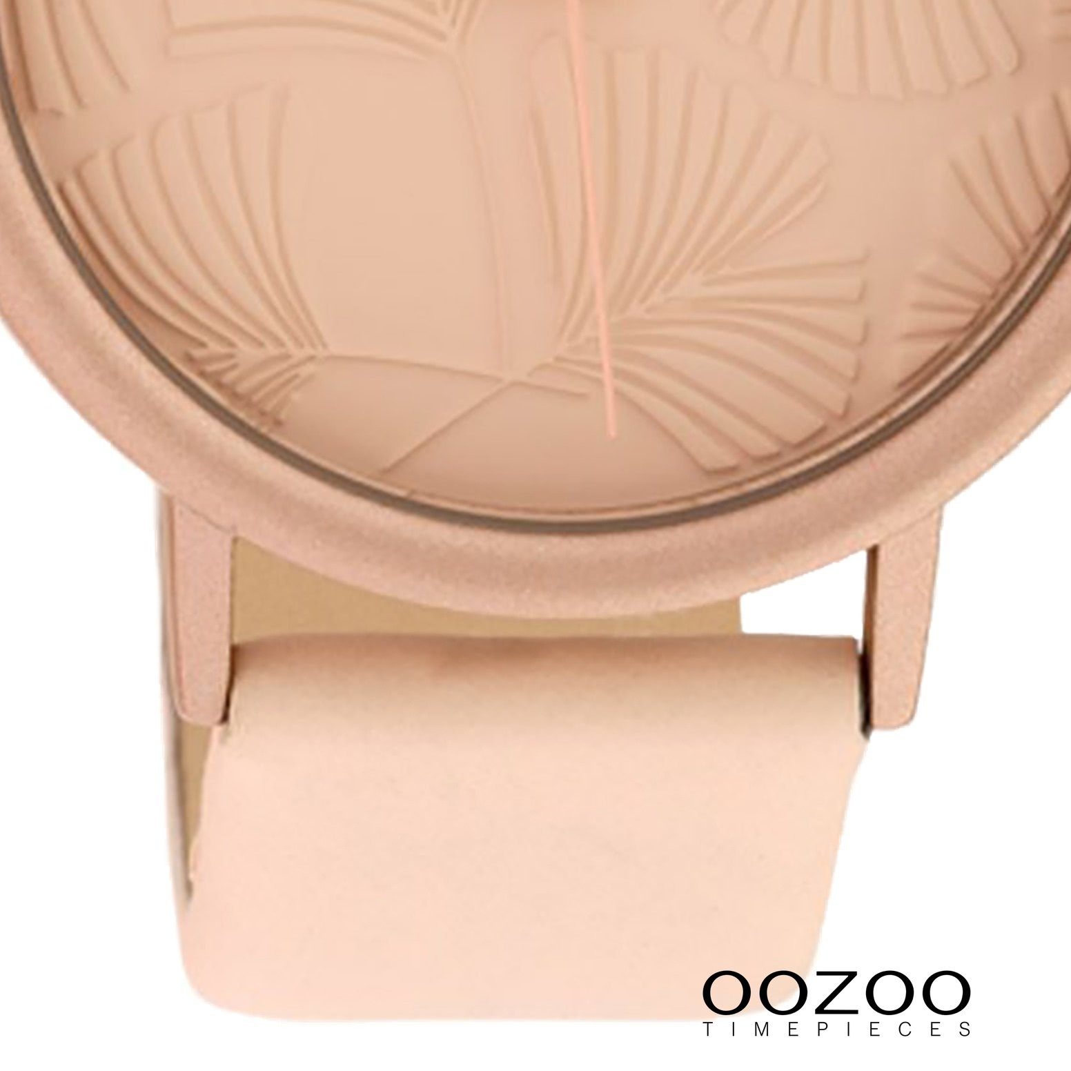 Damen Armbanduhr groß (ca. Lederarmband rosa, Quarzuhr OOZOO rosa, rund, Oozoo Damenuhr 42mm), Fashion