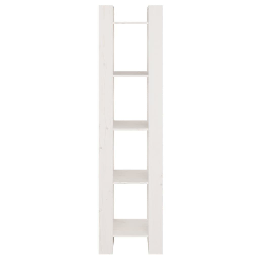 furnicato Bücherregal Bücherregal/Raumteiler Weiß 41x35x160 cm Massivholz Kiefer