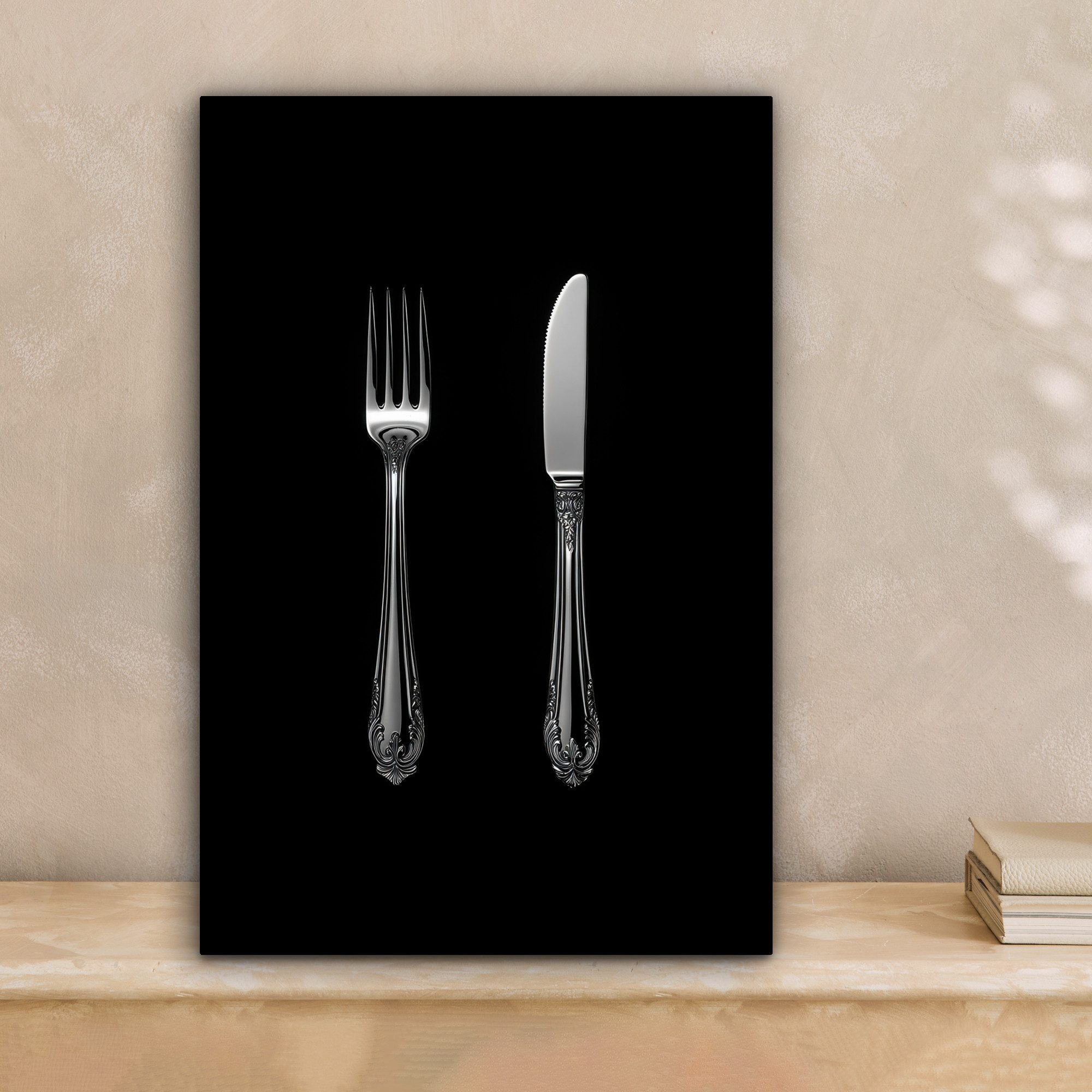 OneMillionCanvasses® Leinwandbild Gabel - Messer - günstig online kaufen