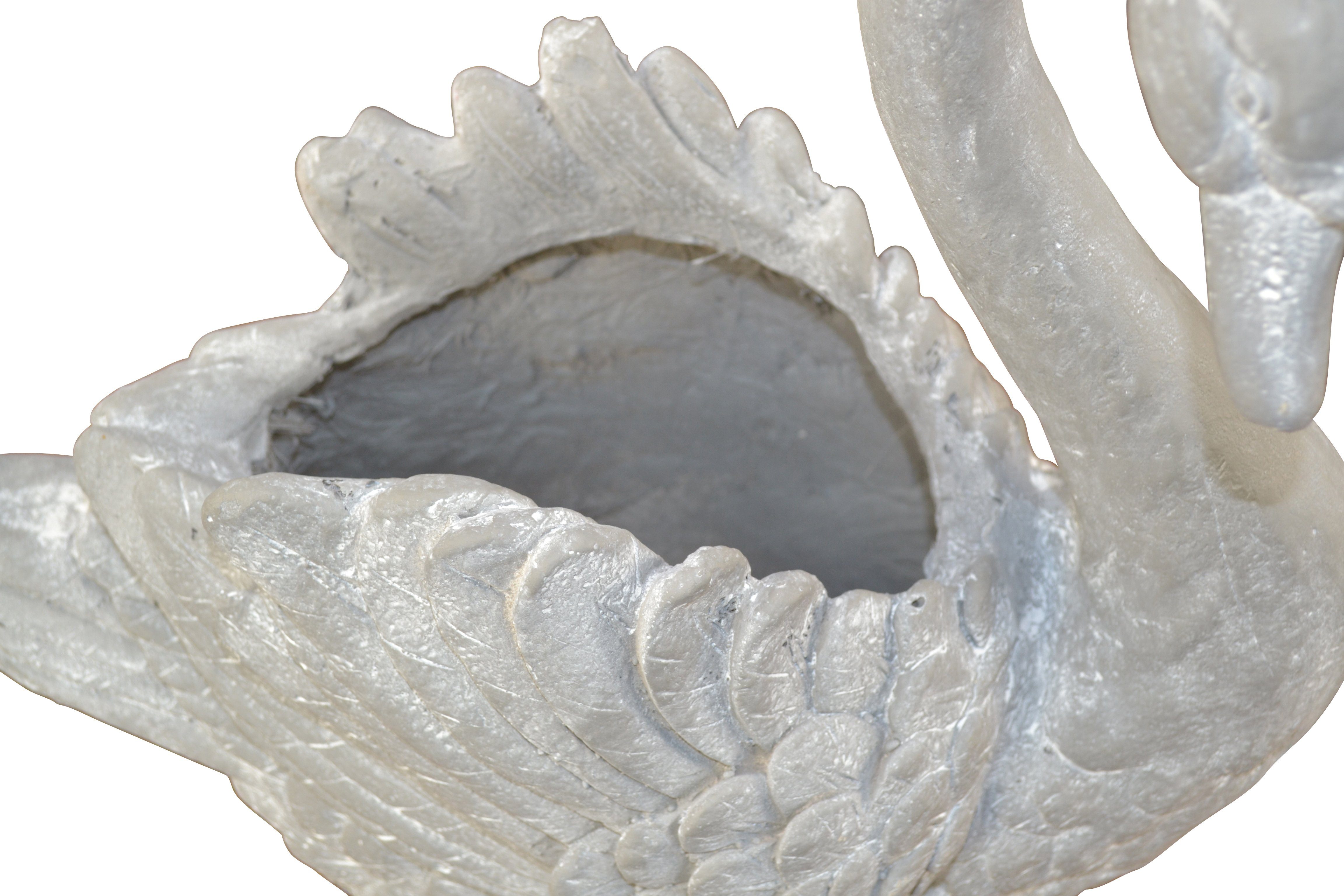 moebel-direkt-online Pflanzkübel Schwan (mit Pflanzeinsatz ca. 18,5 cm breit, 12 cm tief und 15 cm hoch), aus Polyresin (Magnesium-Pulver), mit Pflanzeinsatz