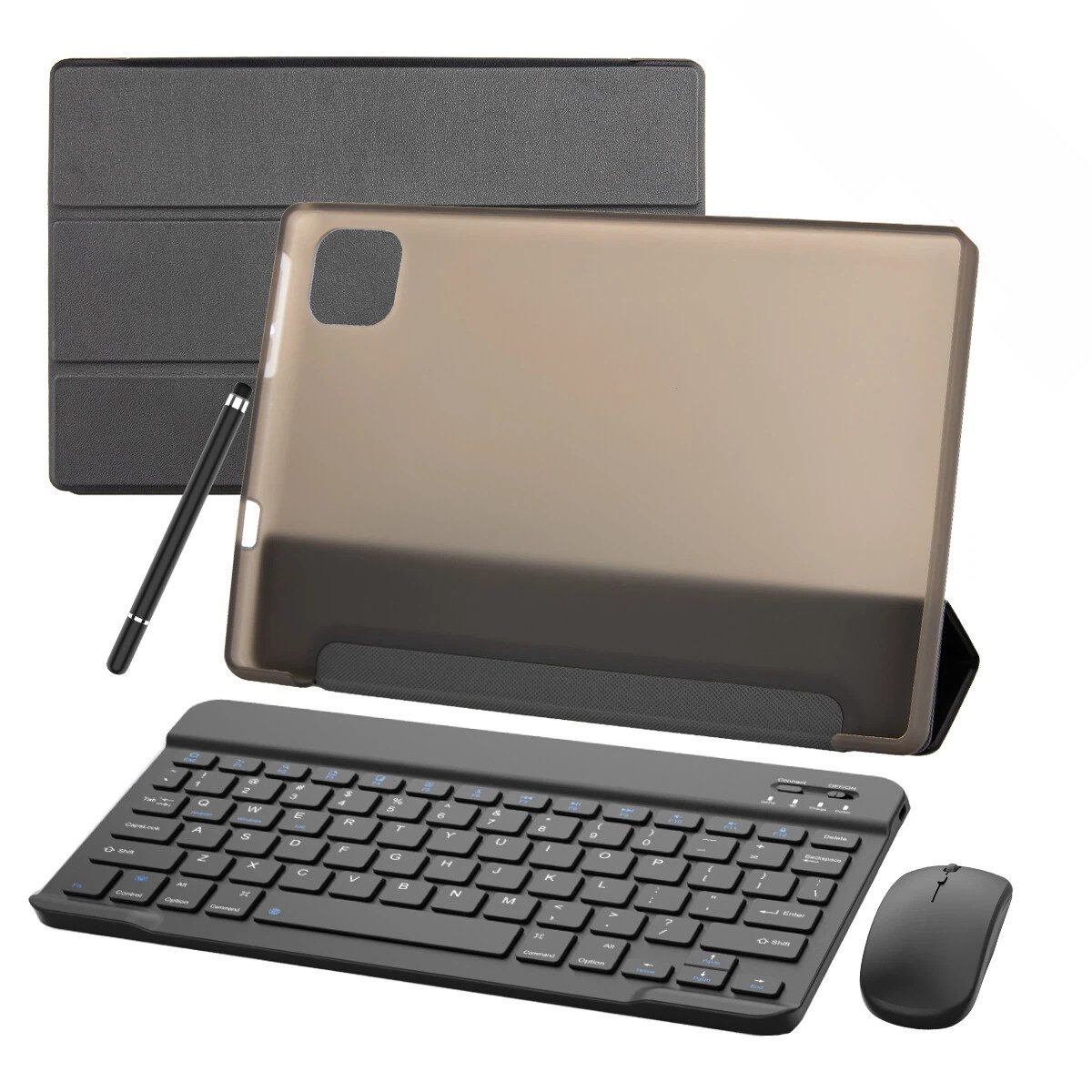 BUFO Tastatur, Maus, Eingabestift 3-in-1-Set drahtlose Bluetooth-Verbindung Tablet-Tastatur
